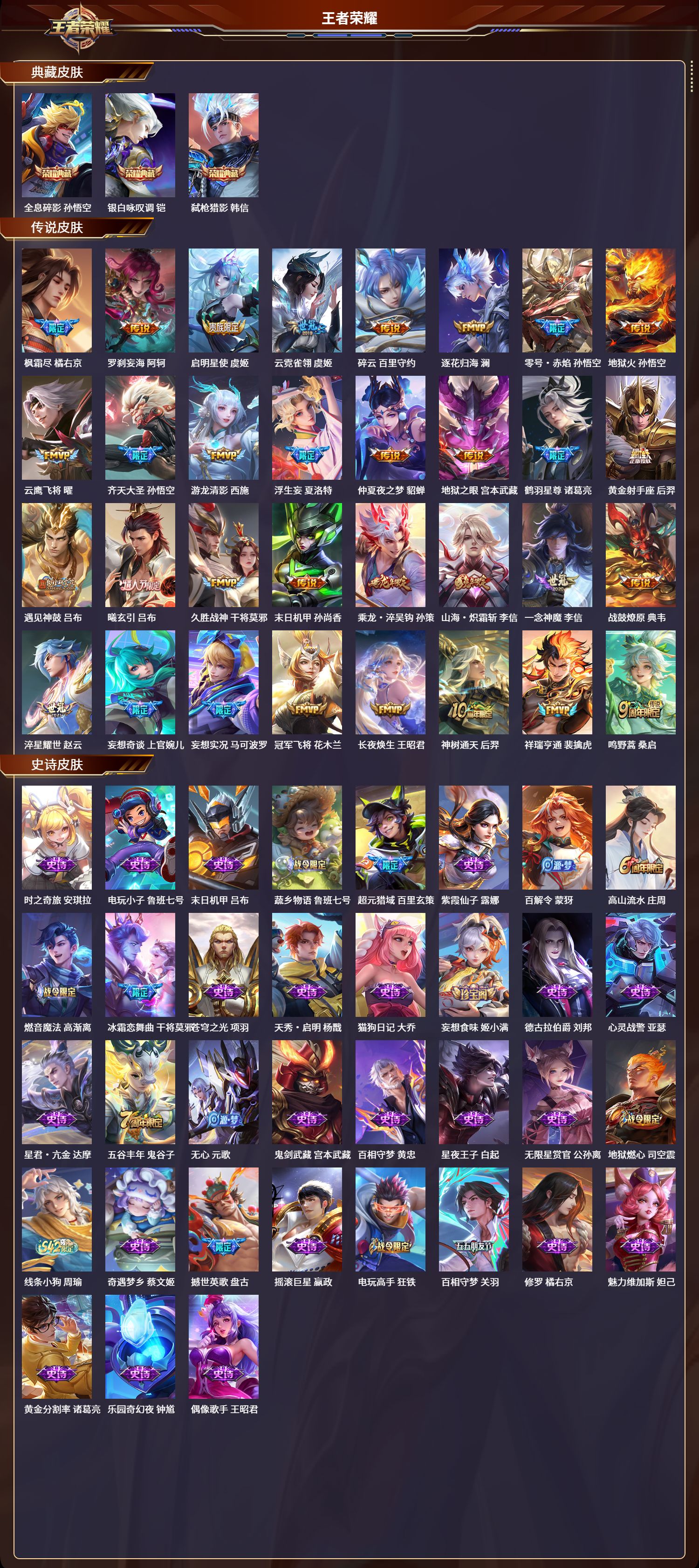 WZLX4225927王者荣耀账号详情图2 WZLX4225927王者荣耀账号详情图2