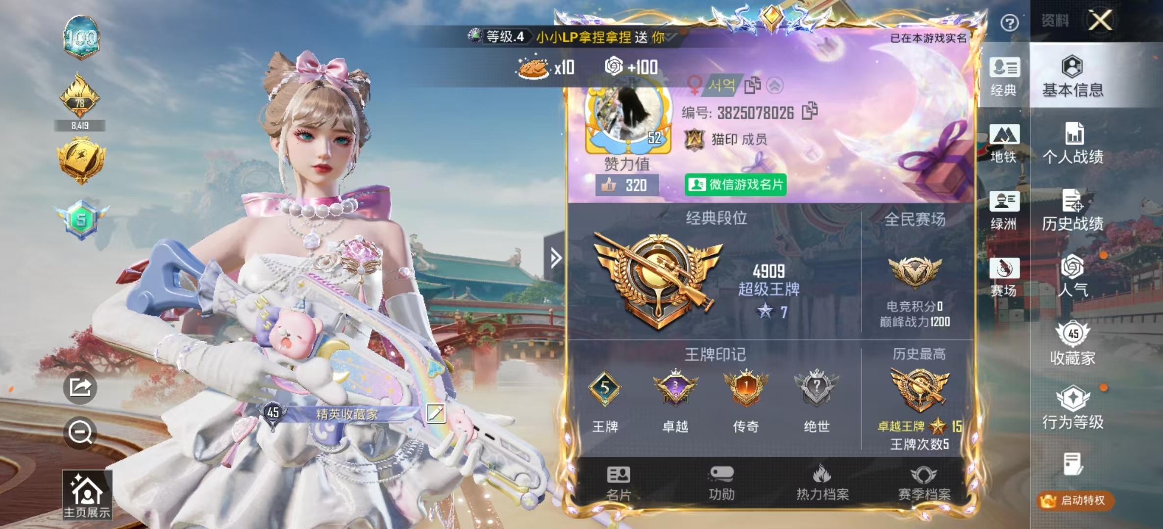 HPSJ4121116和平精英账号详情图3