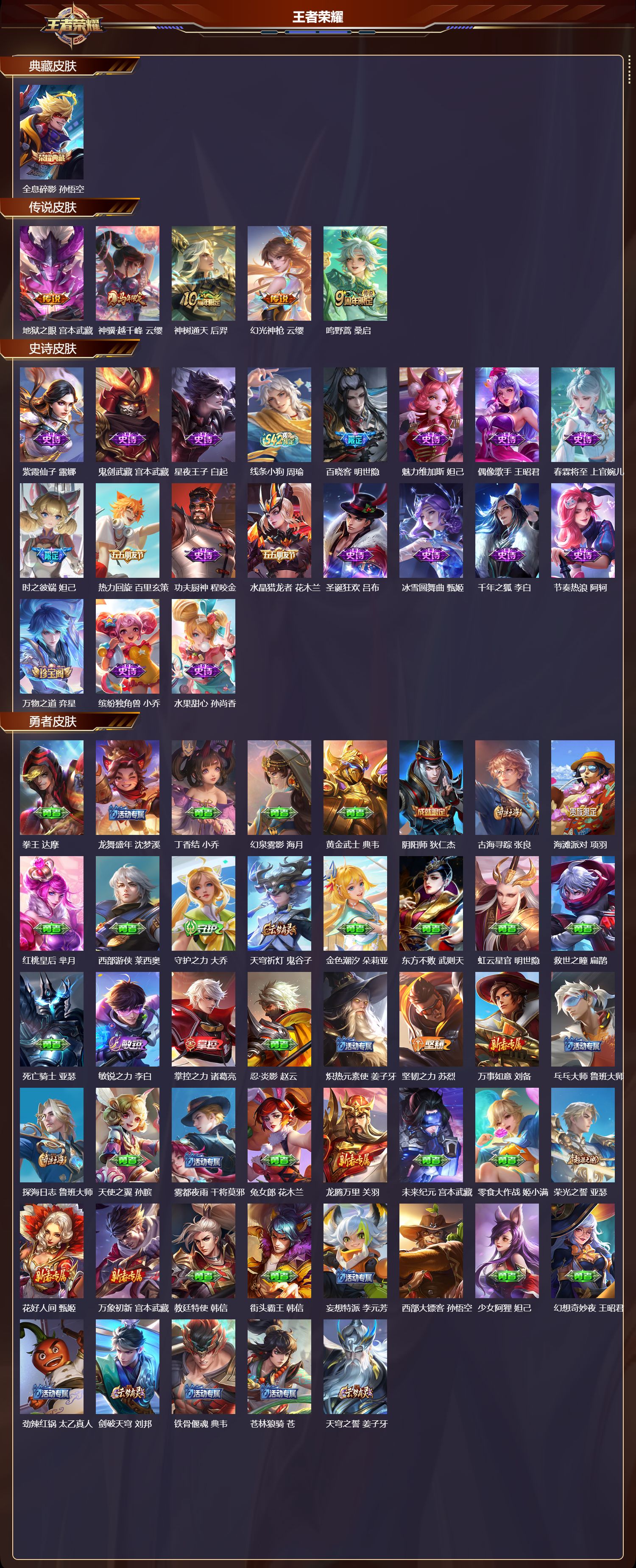 WZMK4220368王者荣耀账号详情图2 WZMK4220368王者荣耀账号详情图2