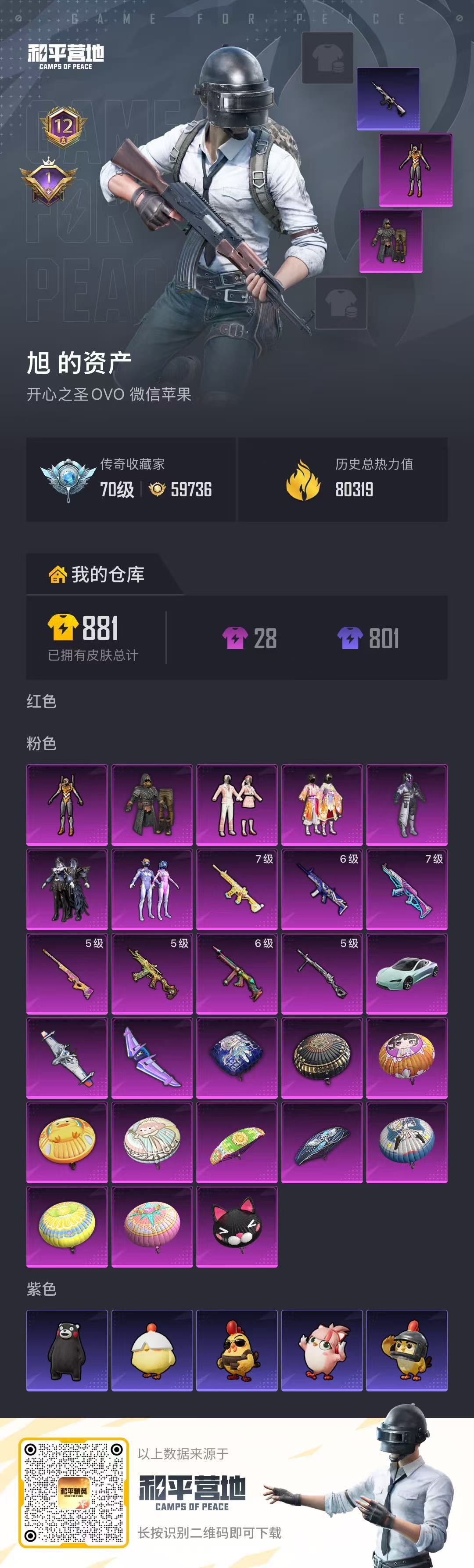 HPSJ4121313和平精英账号详情图2