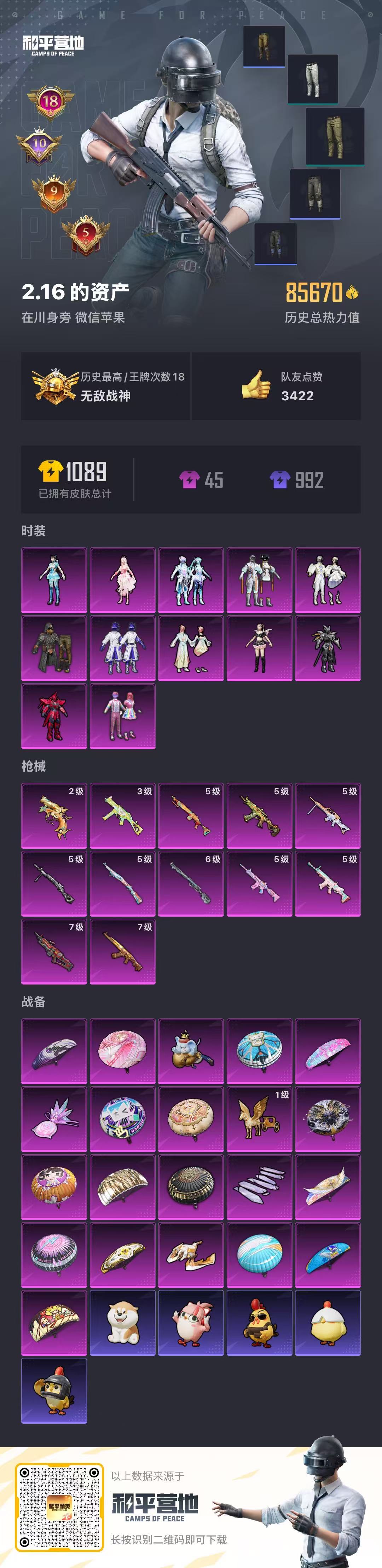 HPSJ4121239和平精英账号详情图2