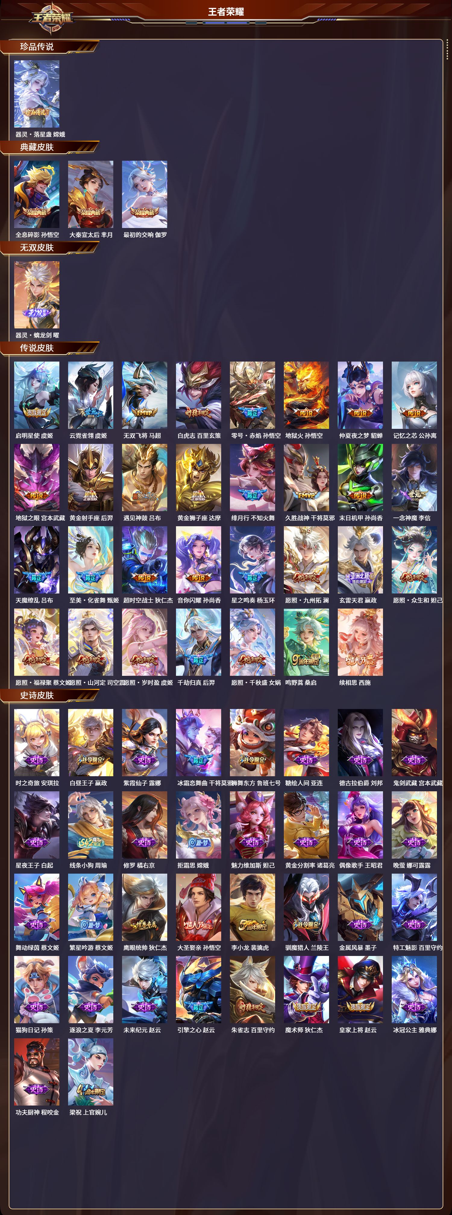 WZQM4222236王者荣耀账号详情图2 WZQM4222236王者荣耀账号详情图2