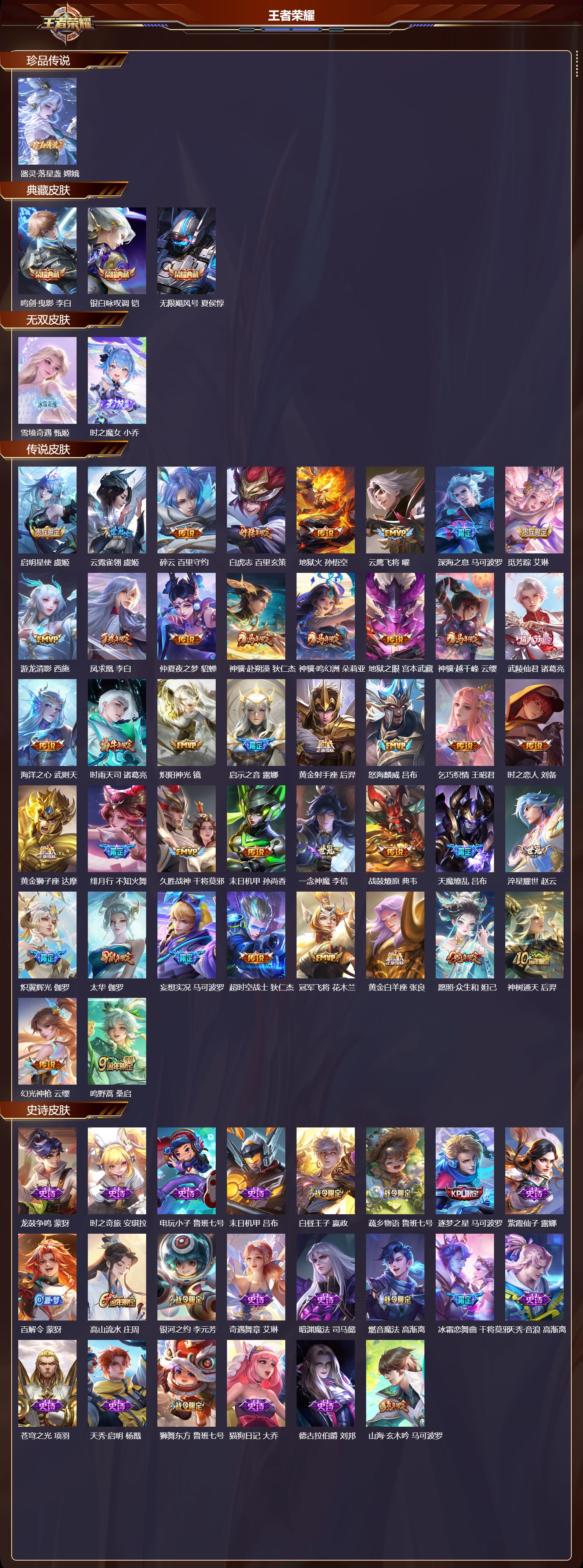 WZLX4227565王者荣耀账号详情图3