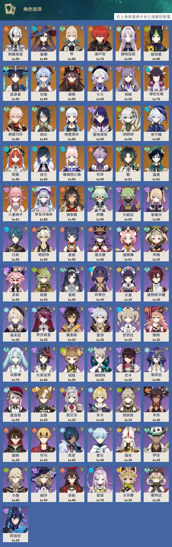 YSMK43374原神账号详情图3 YSMK43374原神账号详情图3