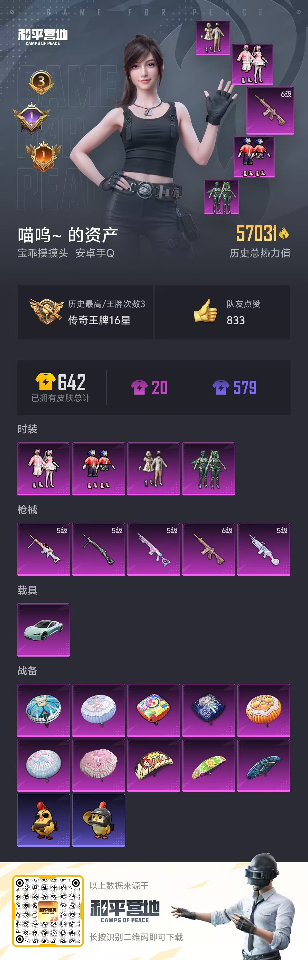 HPSJ4122802和平精英账号详情图2