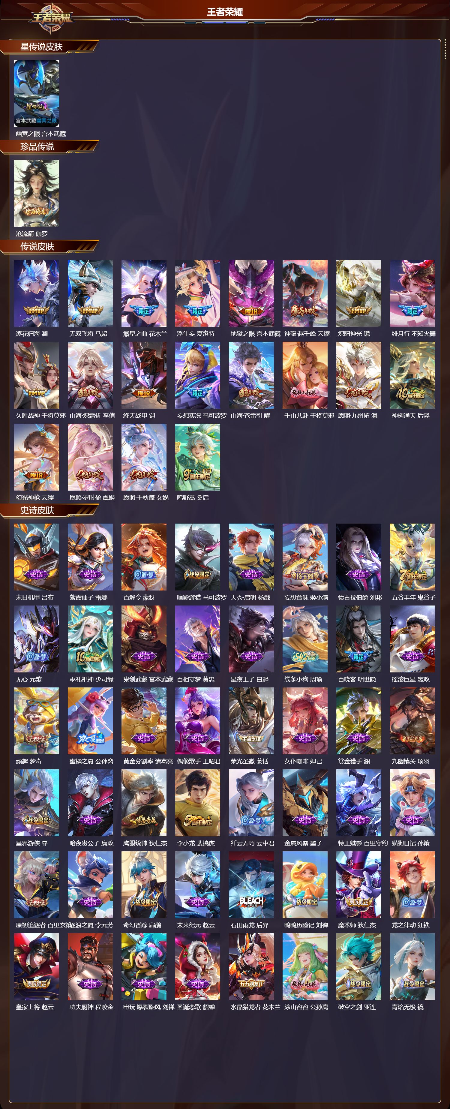 WZMK4224224王者荣耀账号详情图2 WZMK4224224王者荣耀账号详情图2