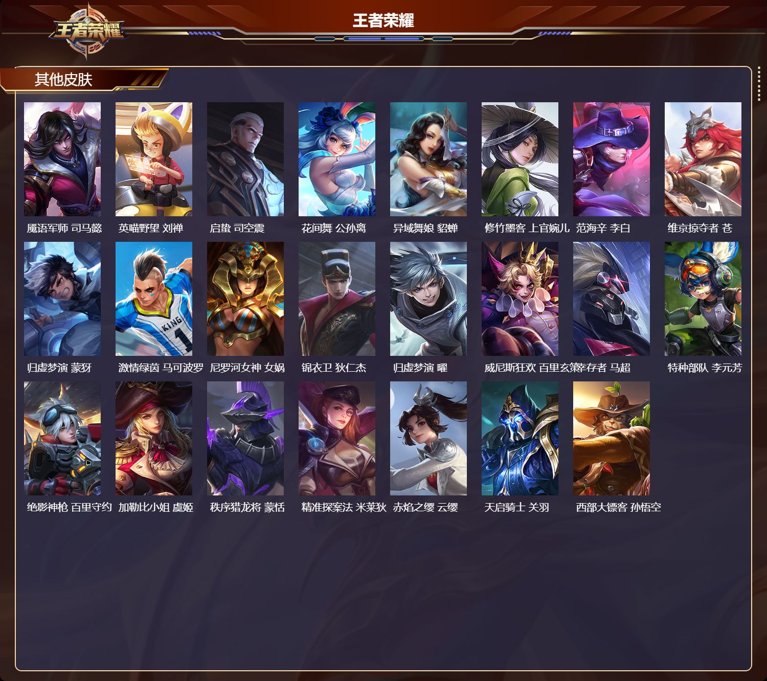 WZMK4224427王者荣耀账号详情图4