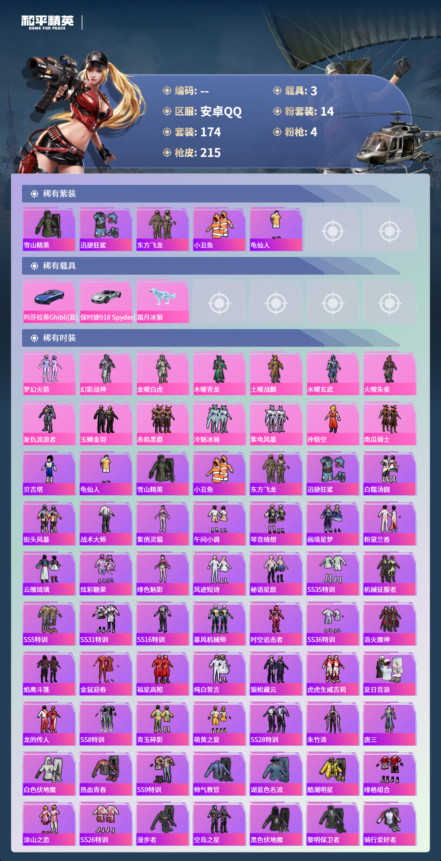 HPCMW4130459和平精英账号详情图2 HPCMW4130459和平精英账号详情图2