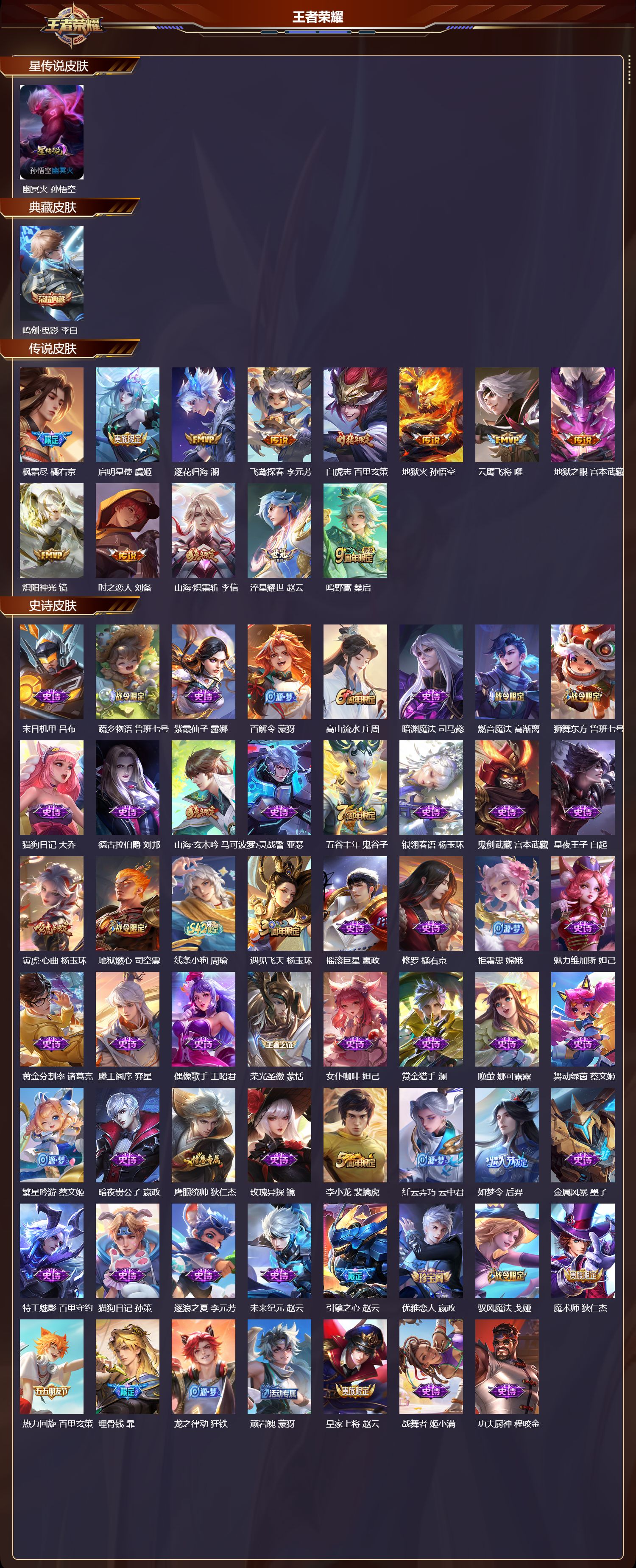 WZMK4229135王者荣耀账号详情图2 WZMK4229135王者荣耀账号详情图2