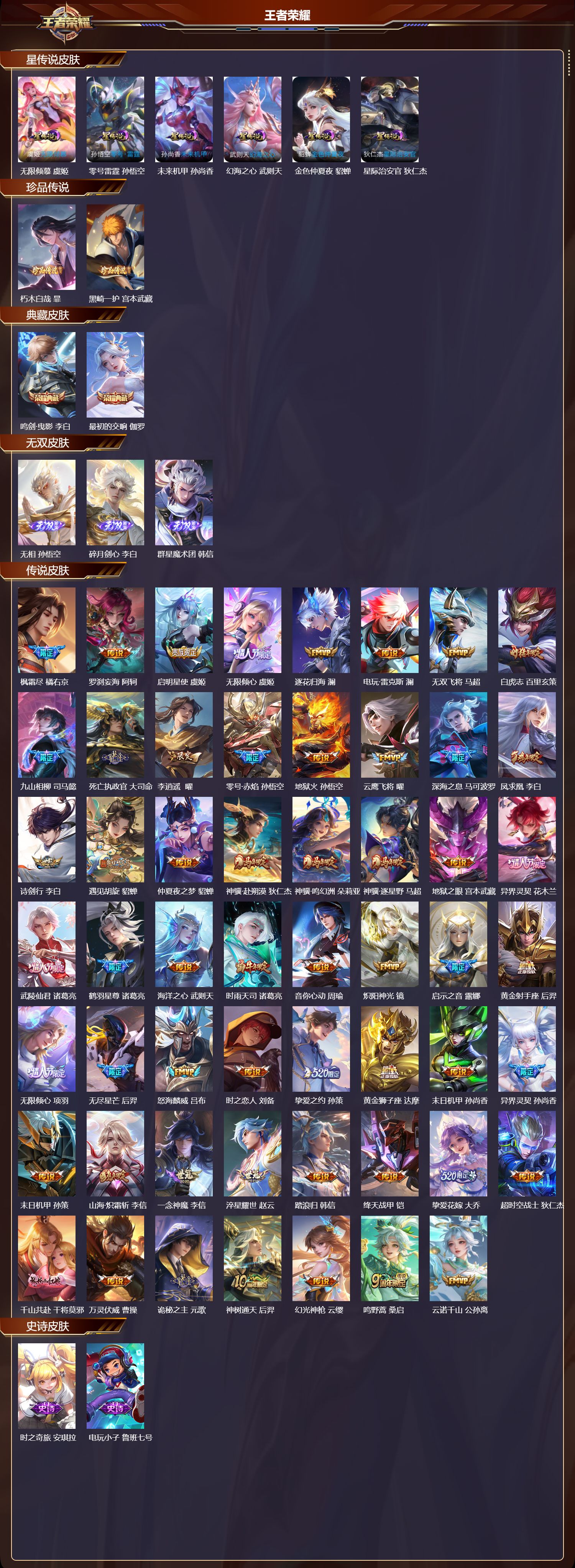 WZQM4229537王者荣耀账号详情图2