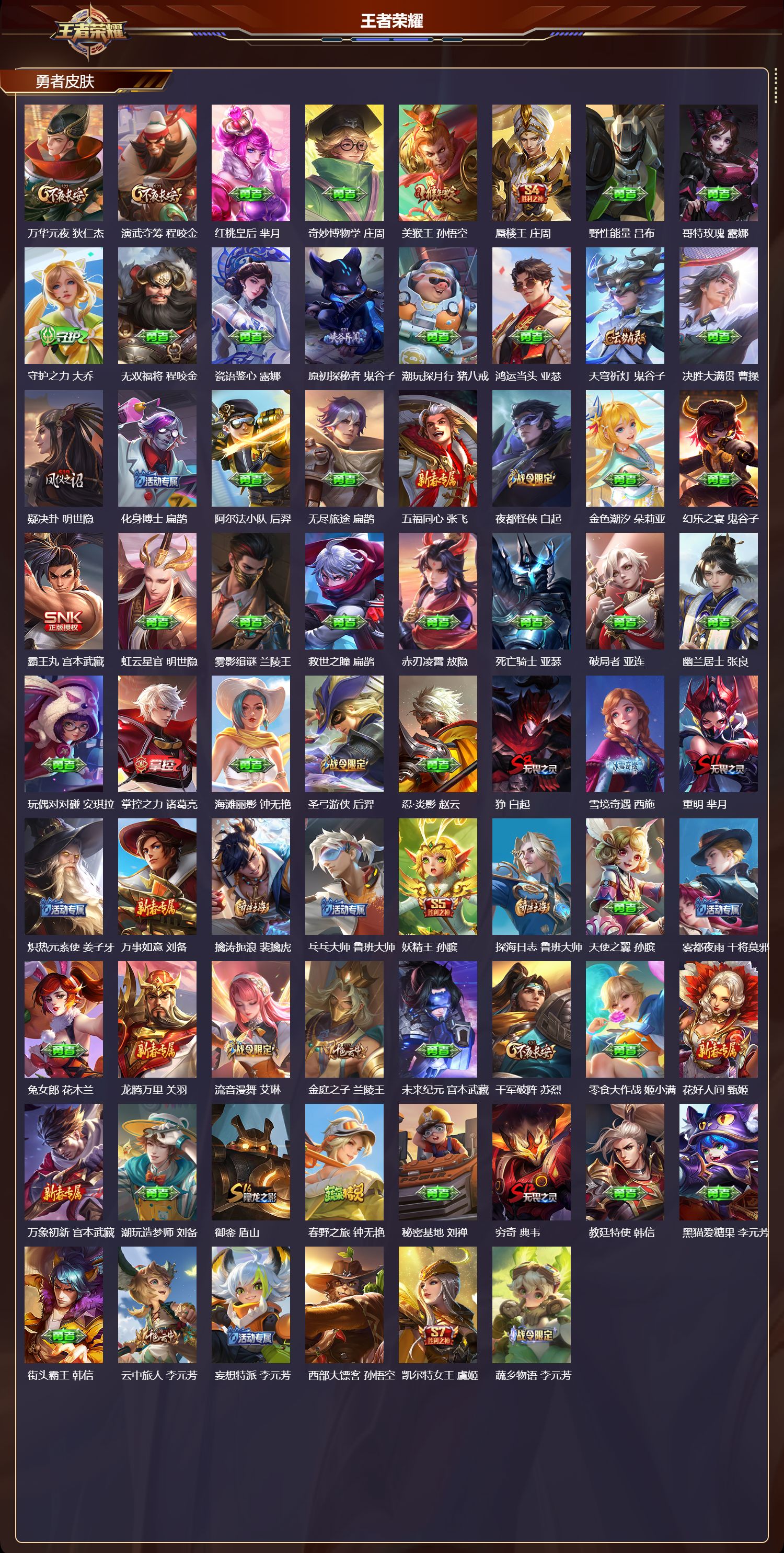 WZMK4229135王者荣耀账号详情图4 WZMK4229135王者荣耀账号详情图4