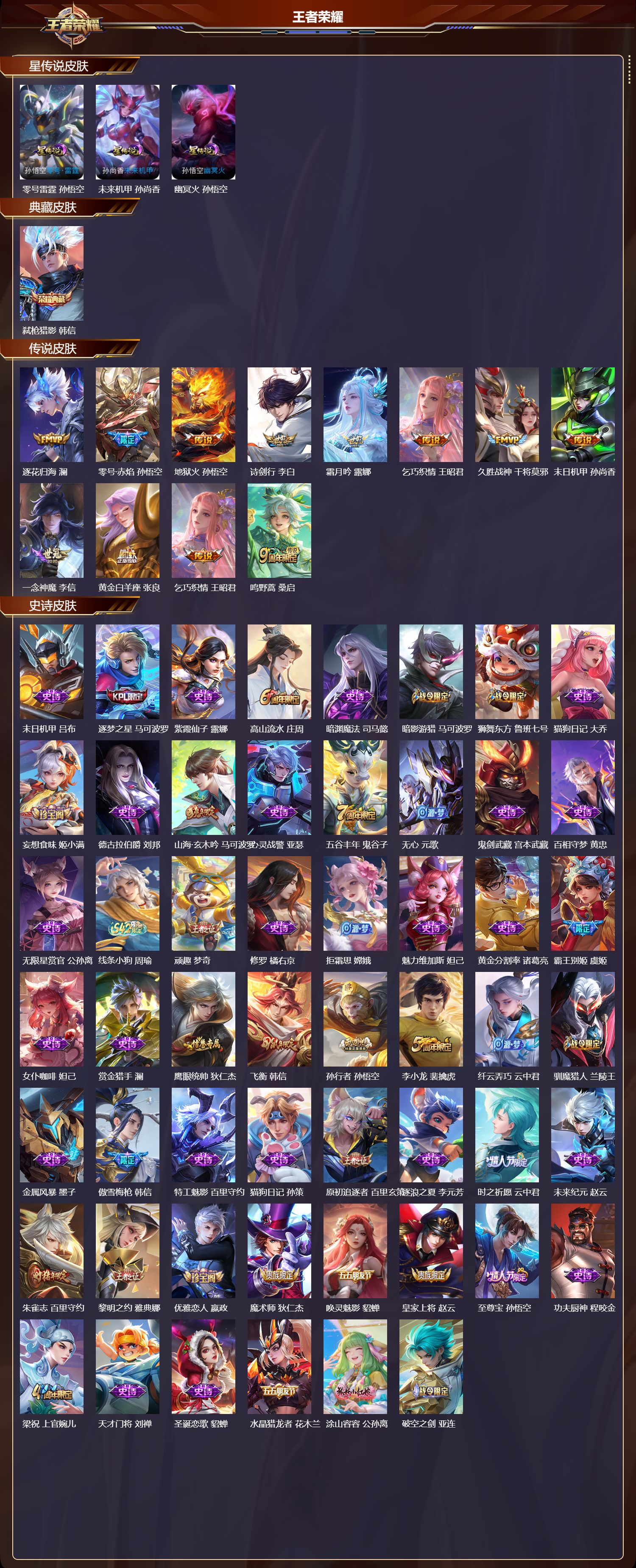 WZQM4229487王者荣耀账号详情图2 WZQM4229487王者荣耀账号详情图2