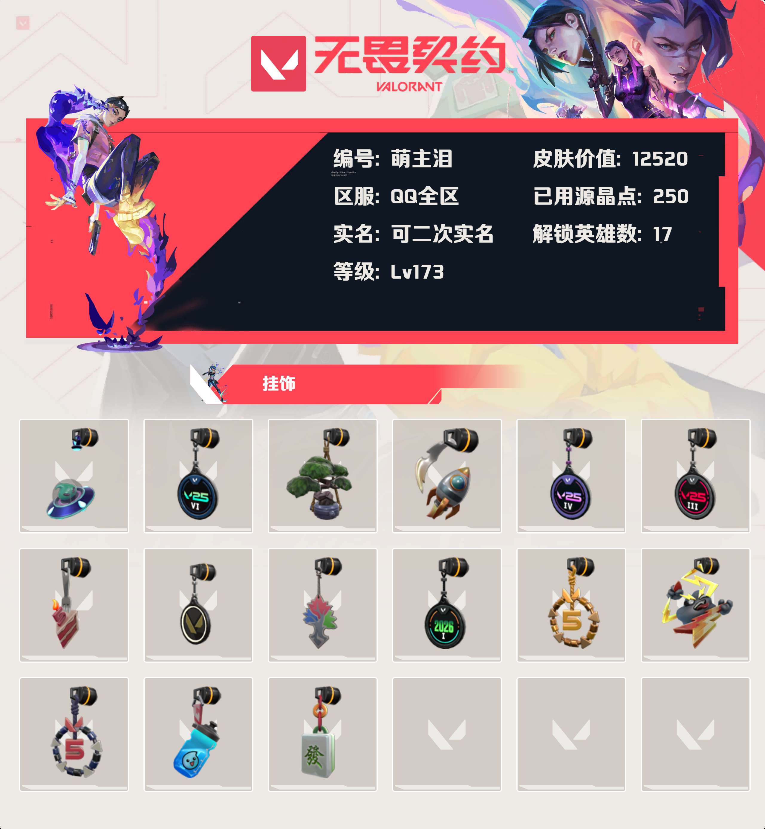 WWQLX425095无畏契约账号详情图3