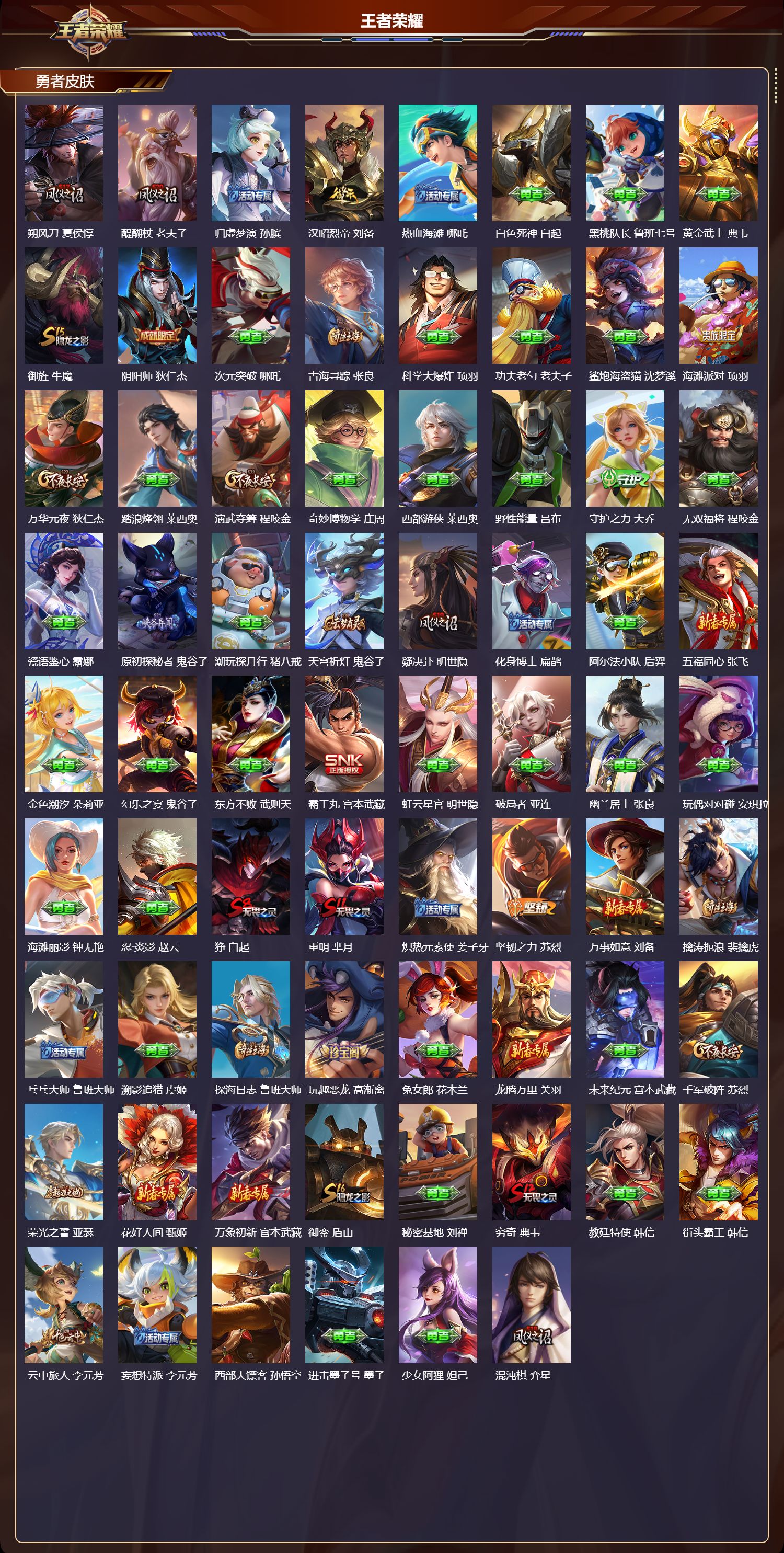 WZMK4229159王者荣耀账号详情图3 WZMK4229159王者荣耀账号详情图3