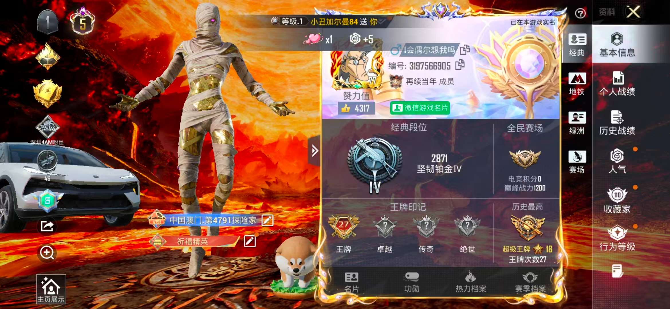 HPSJ4126099和平精英账号详情图2