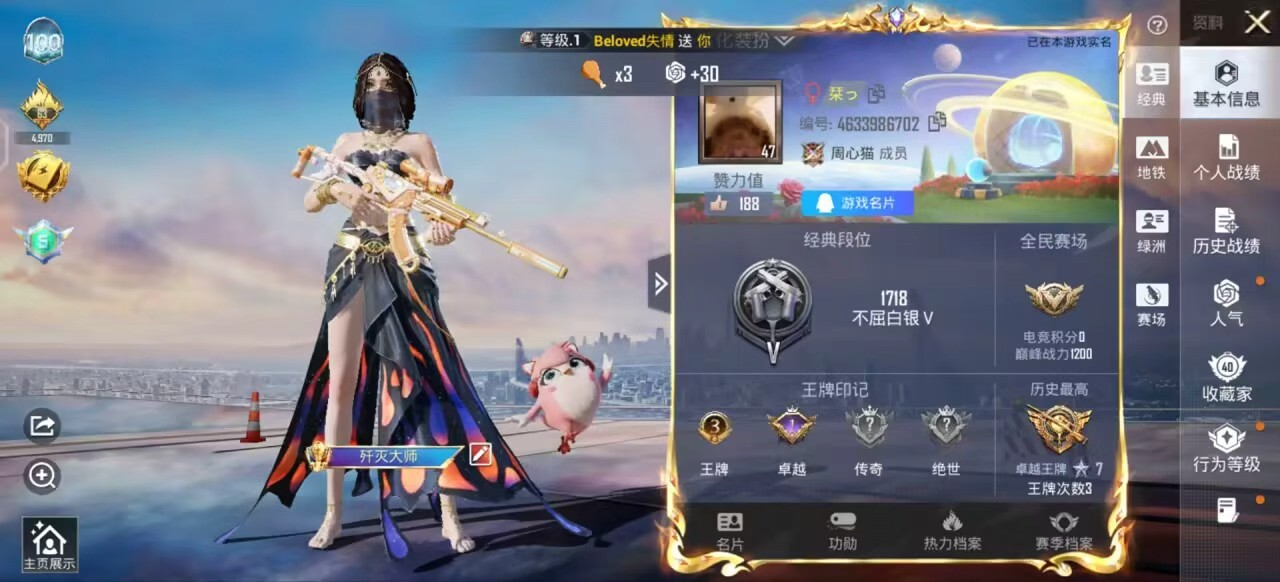 HPSJ4125535和平精英账号详情图3