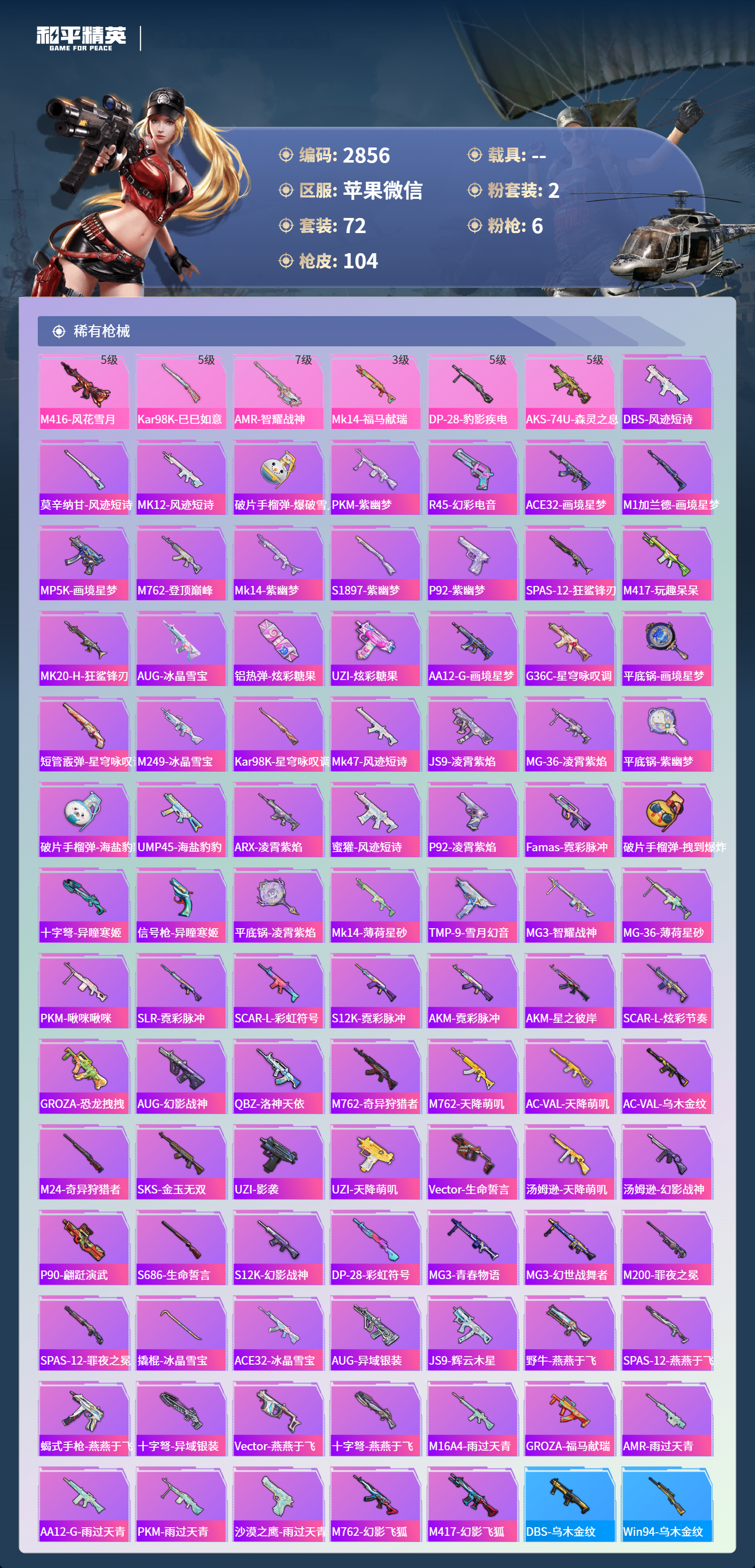 HPLX4130340和平精英账号详情图4 HPLX4130340和平精英账号详情图4