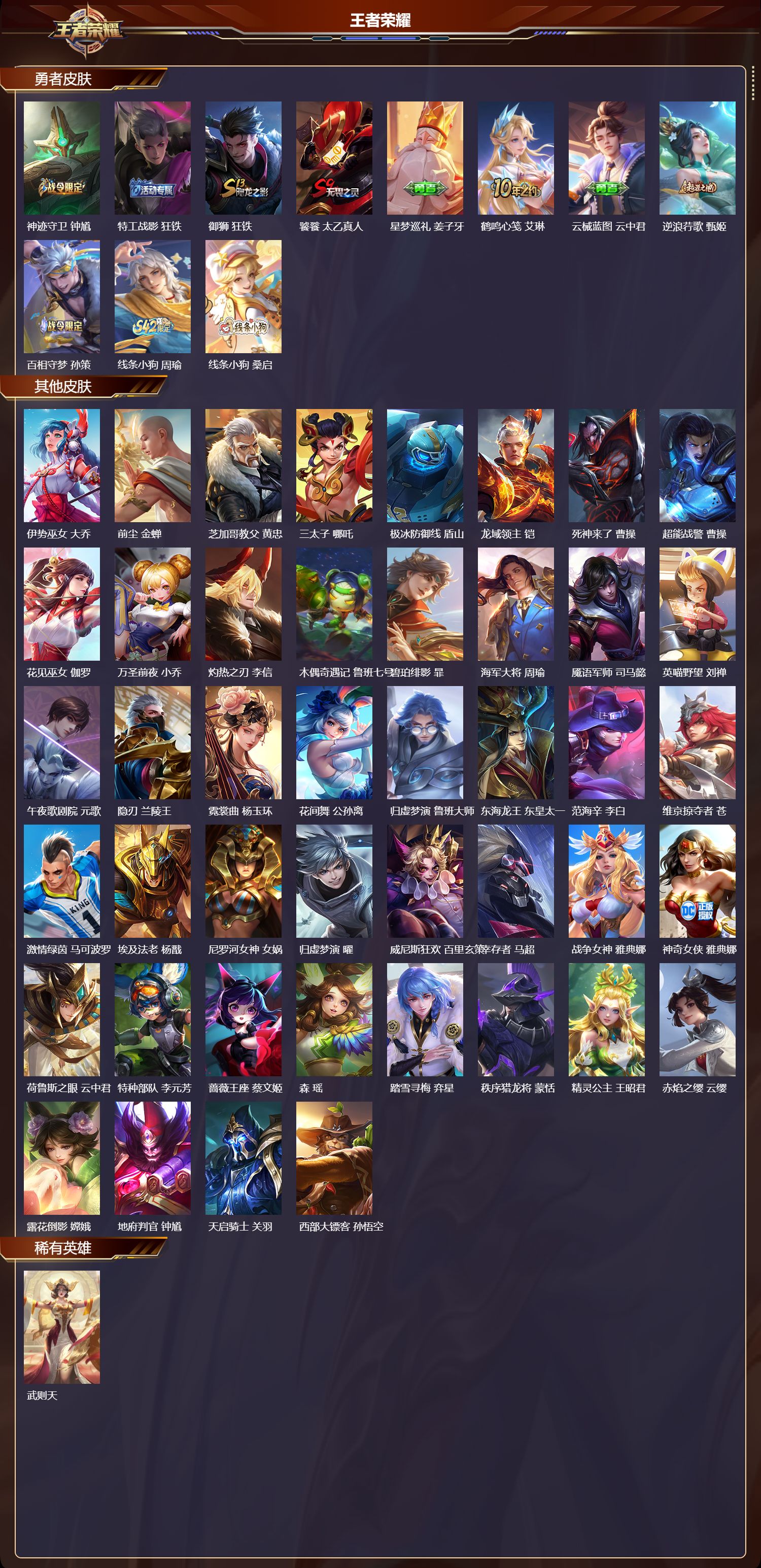 WZMK4232908王者荣耀账号详情图5