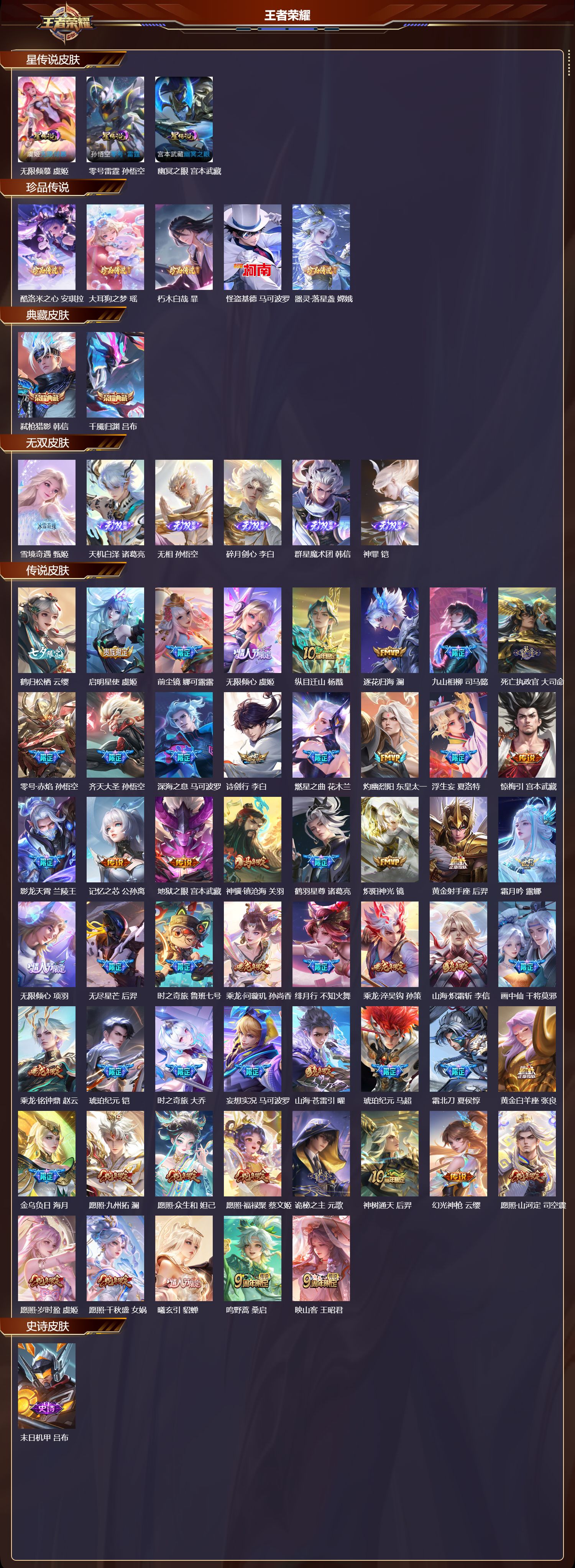 WZQM4232813王者荣耀账号详情图2 WZQM4232813王者荣耀账号详情图2