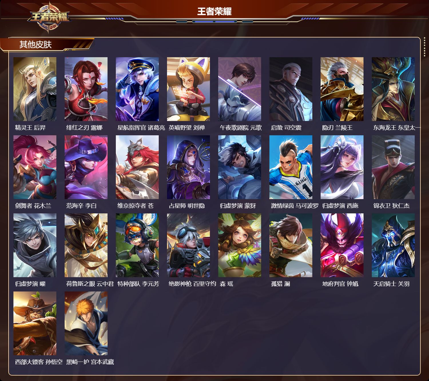 WZMK4233036王者荣耀账号详情图5