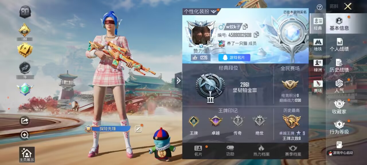 HPSJ4128478和平精英账号详情图3