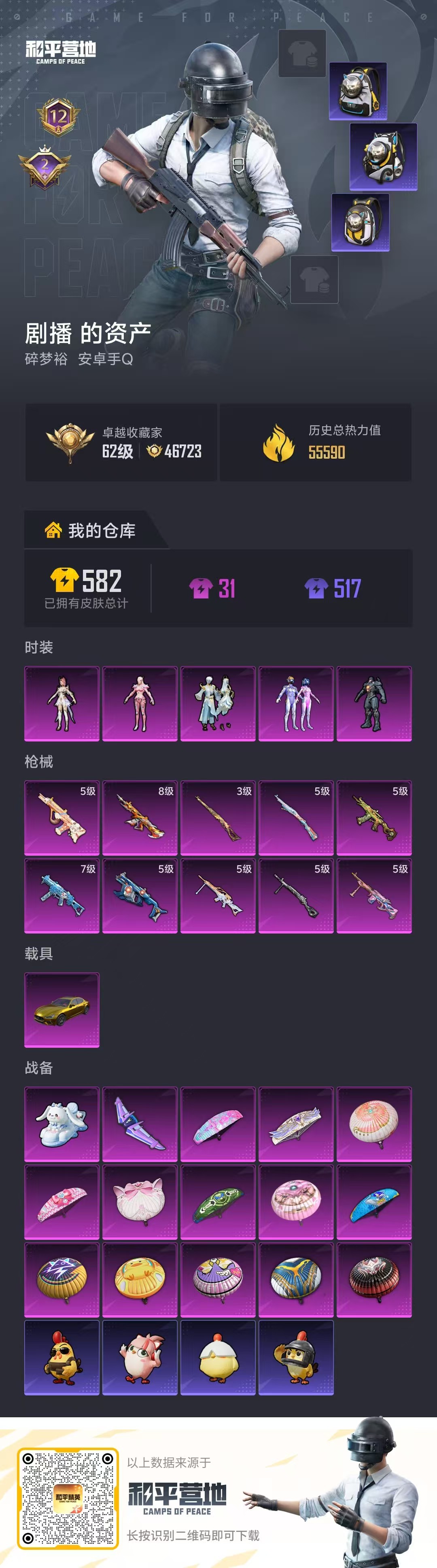 HPSJ4127927和平精英账号详情图2