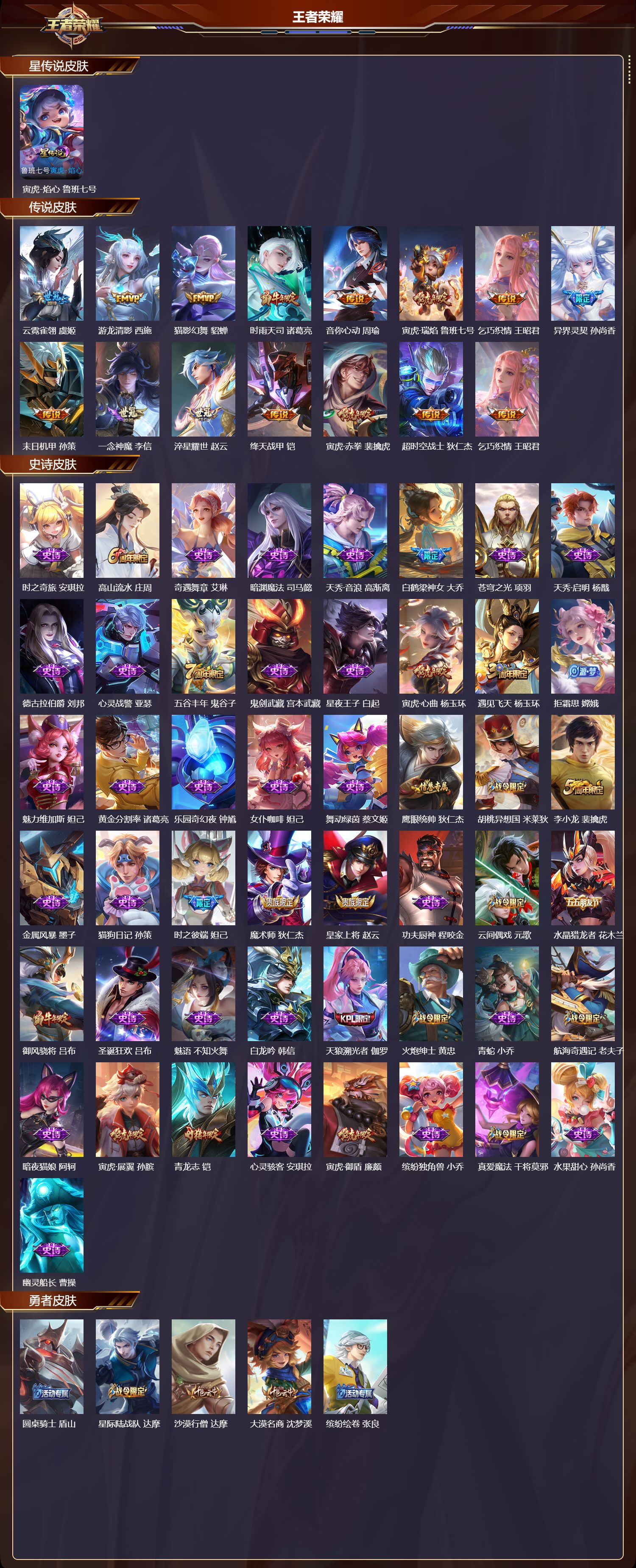 WZMK4232934王者荣耀账号详情图2 WZMK4232934王者荣耀账号详情图2