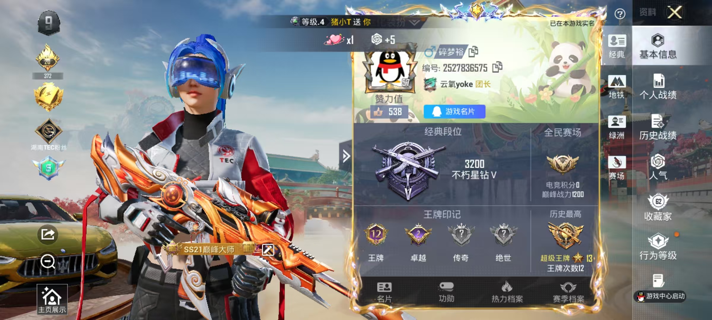 HPSJ4127927和平精英账号详情图3