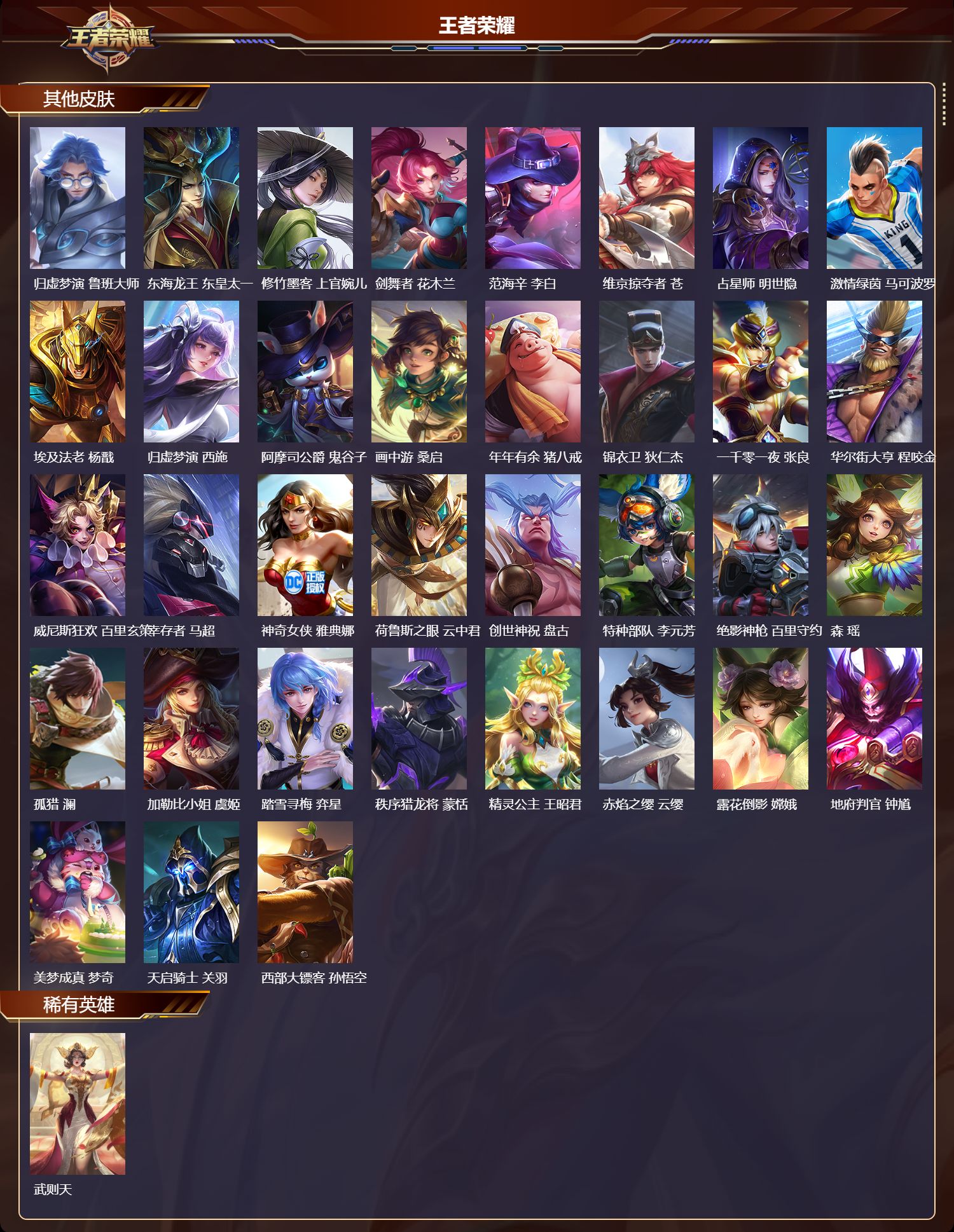 WZMK4233064王者荣耀账号详情图6