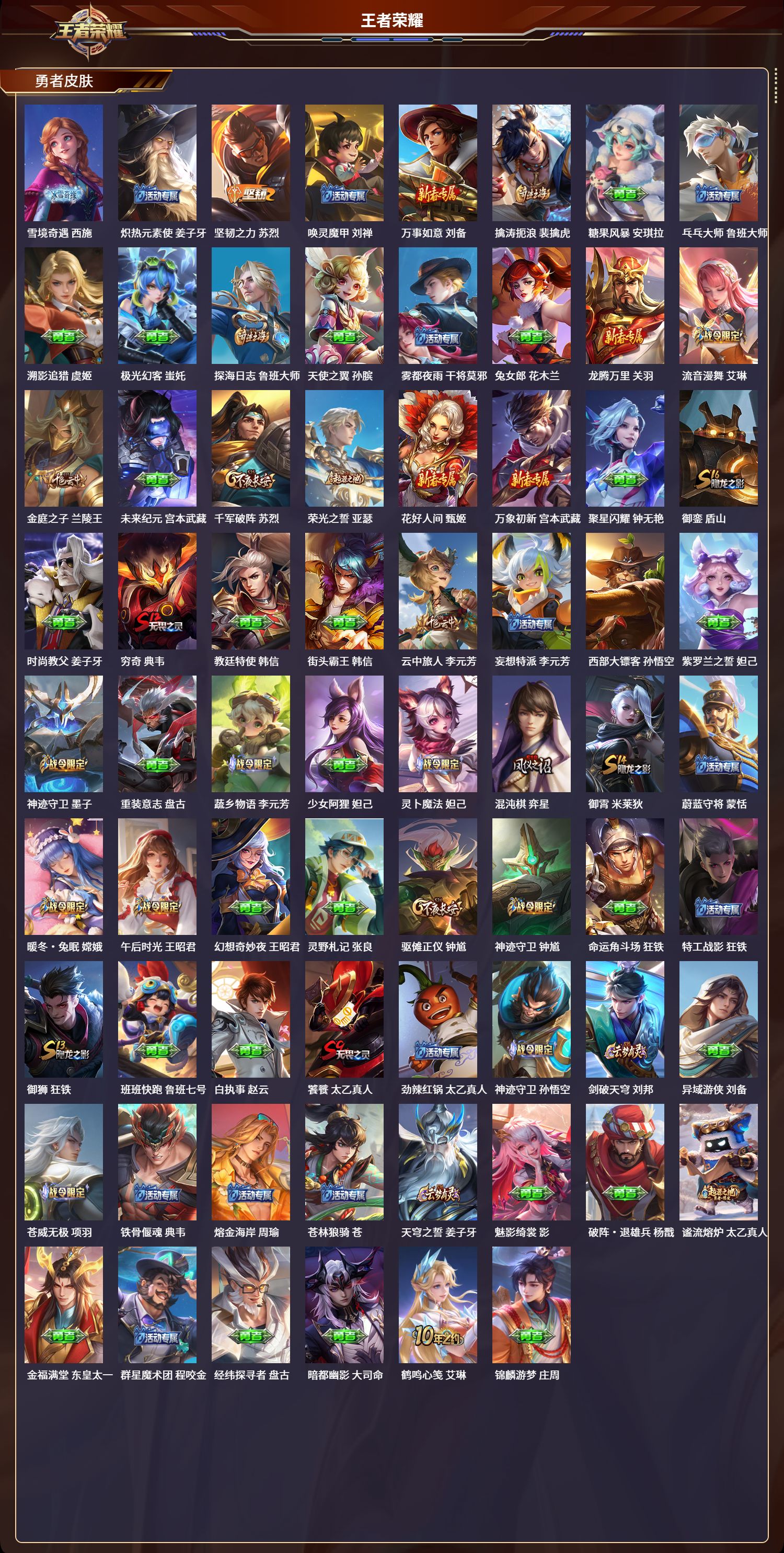 WZLX4232368王者荣耀账号详情图6