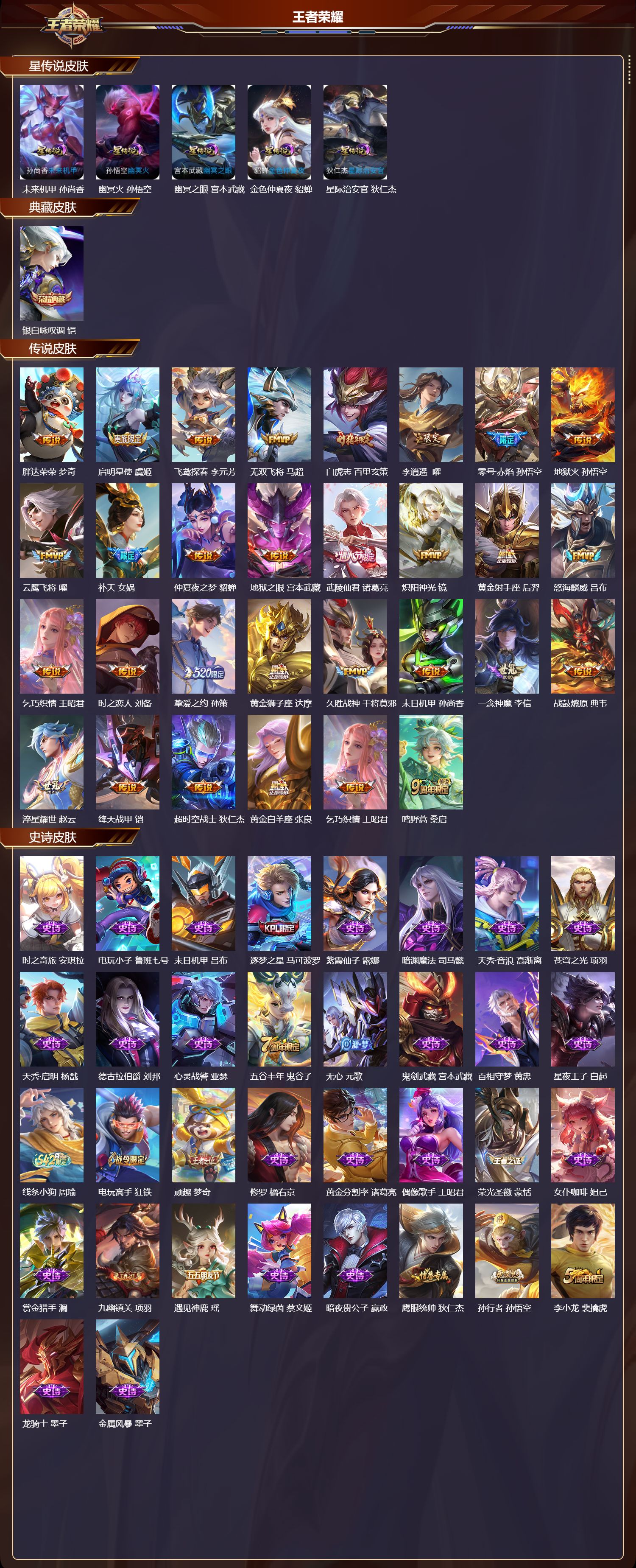 WZMK4235842王者荣耀账号详情图2 WZMK4235842王者荣耀账号详情图2