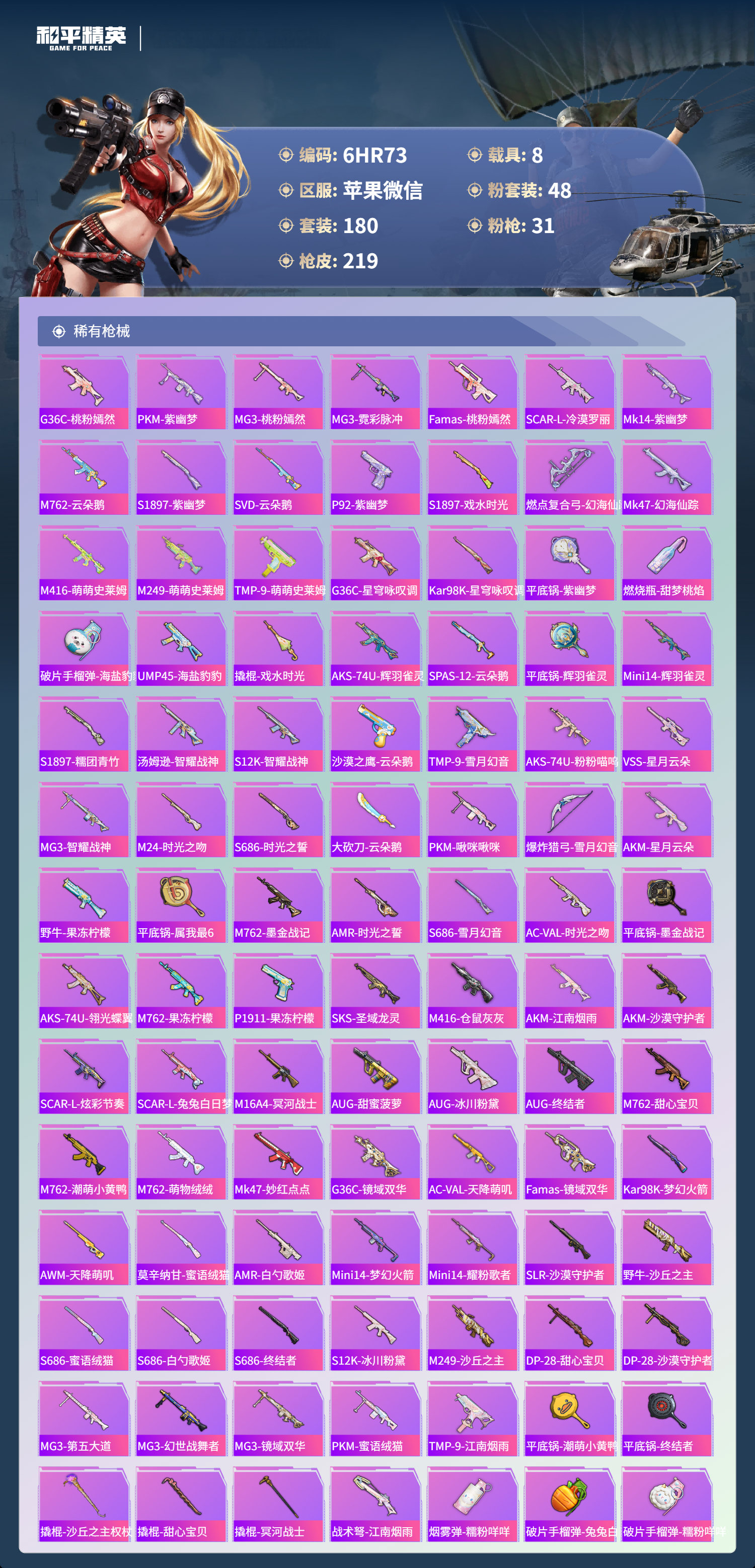 HPCMW4134844和平精英账号详情图5