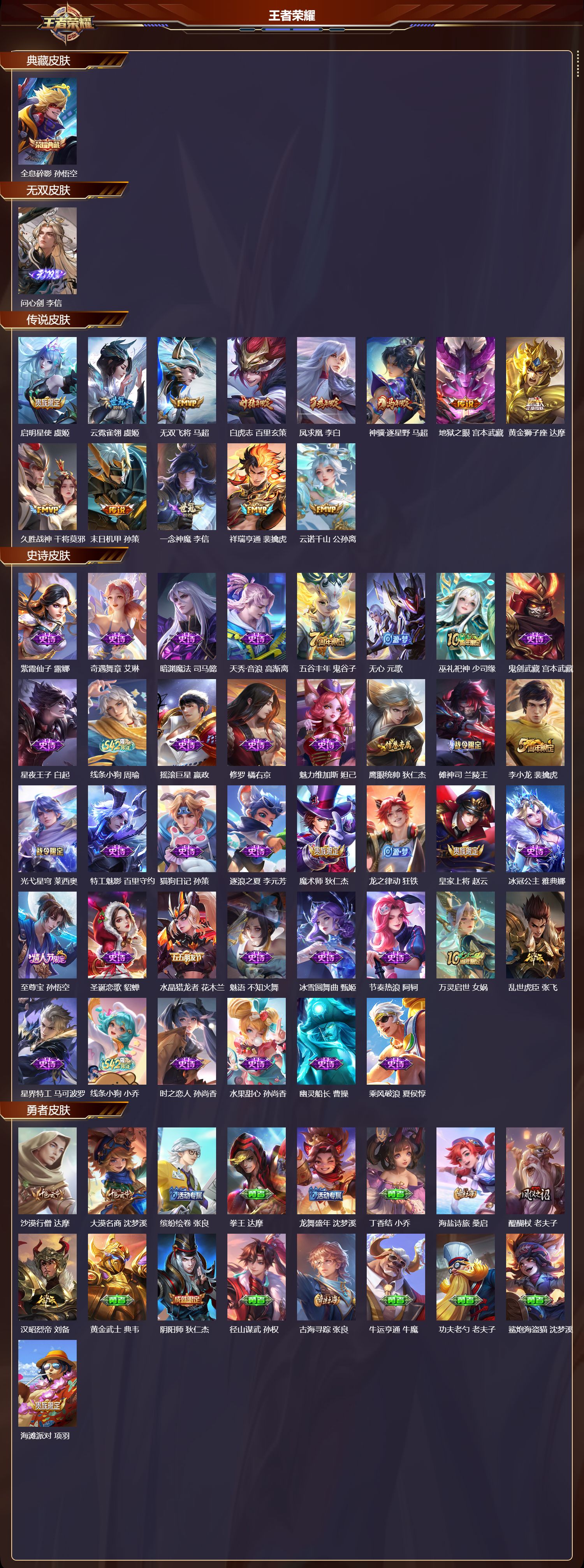 WZMK4235865王者荣耀账号详情图2