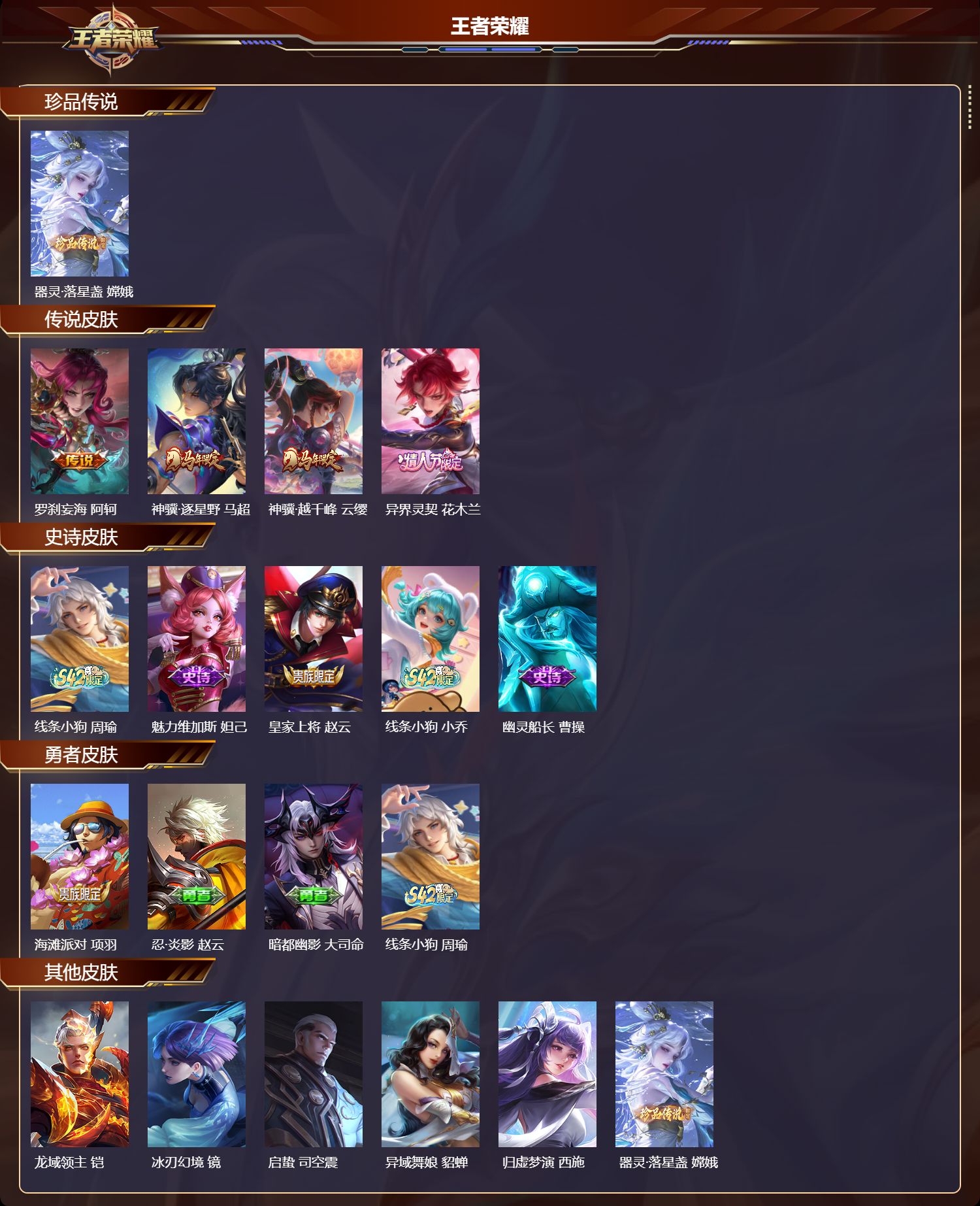 WZMK4238568王者荣耀账号详情图2