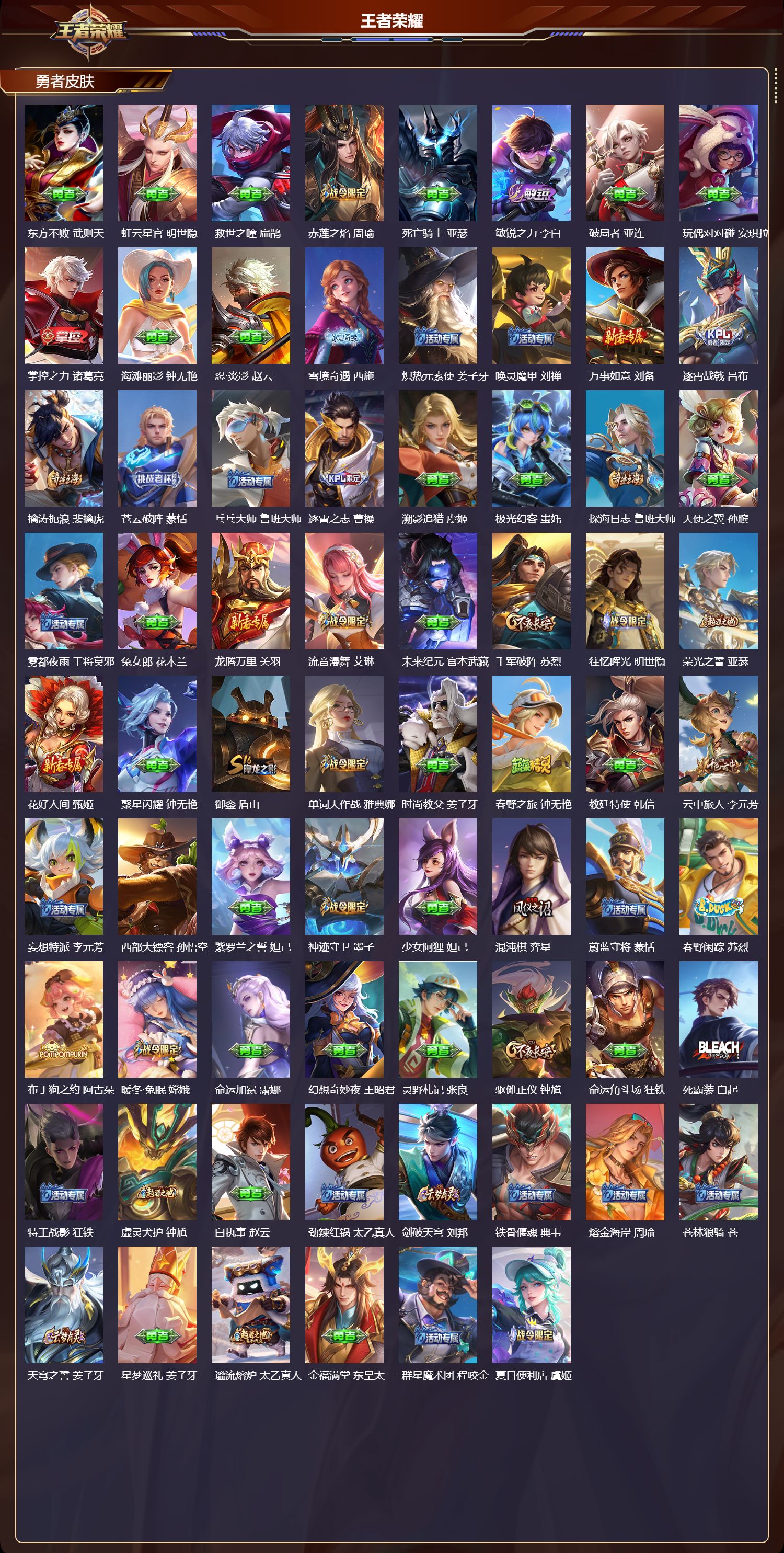 WZQM4238236王者荣耀账号详情图4