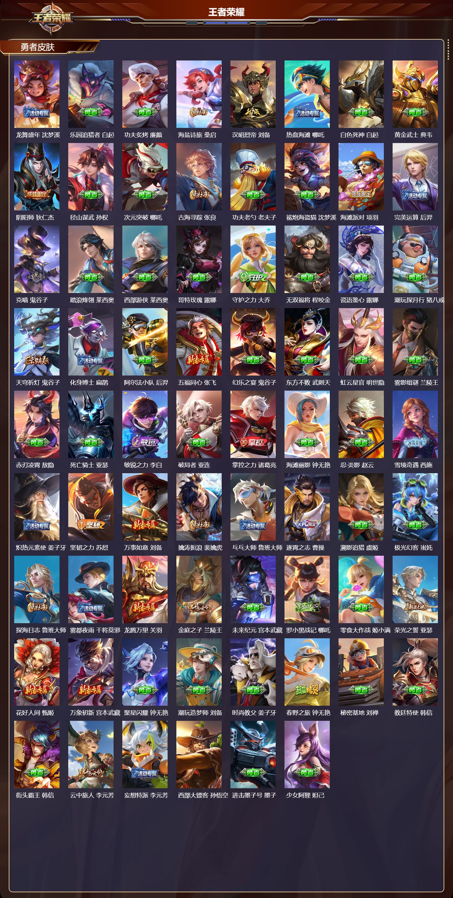 WZMK4238583王者荣耀账号详情图3