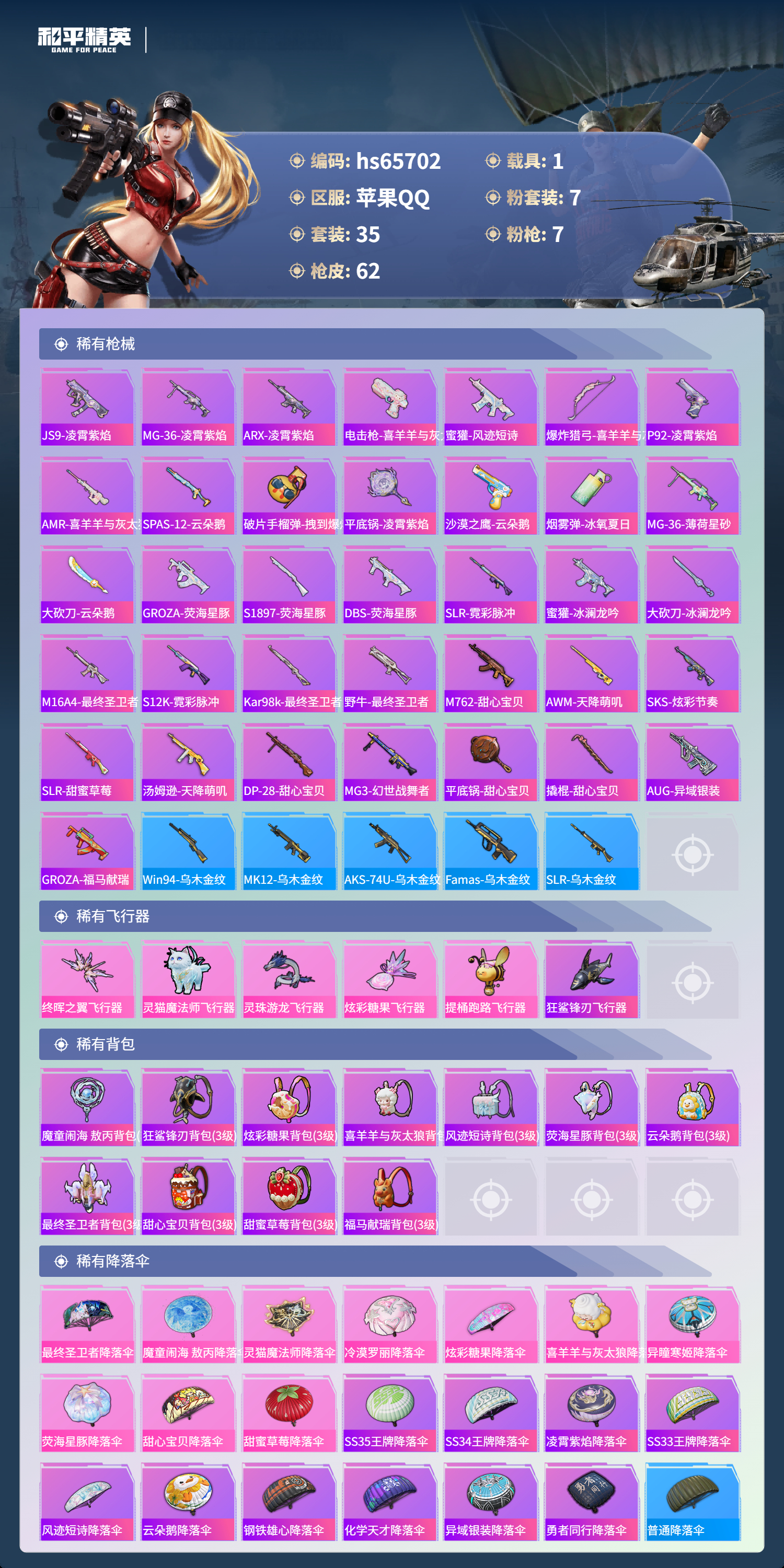 HPSJ4135414和平精英账号详情图5 HPSJ4135414和平精英账号详情图5