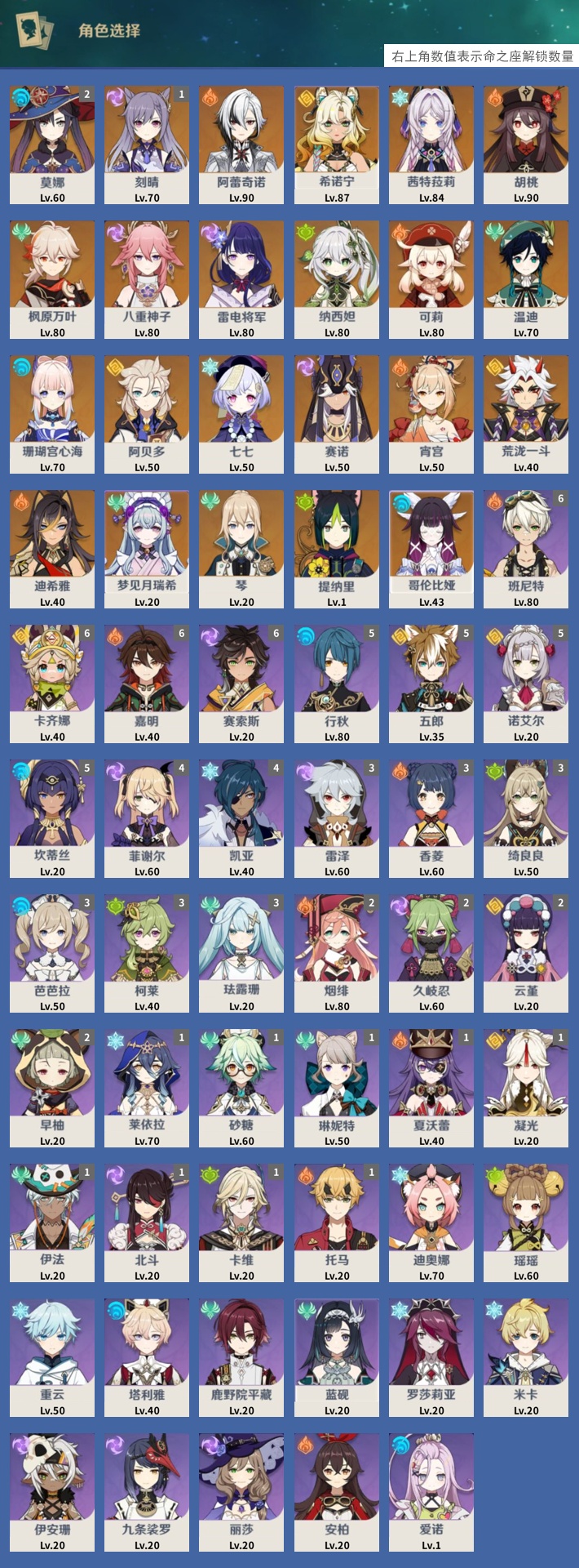 YSMK43874原神账号详情图3