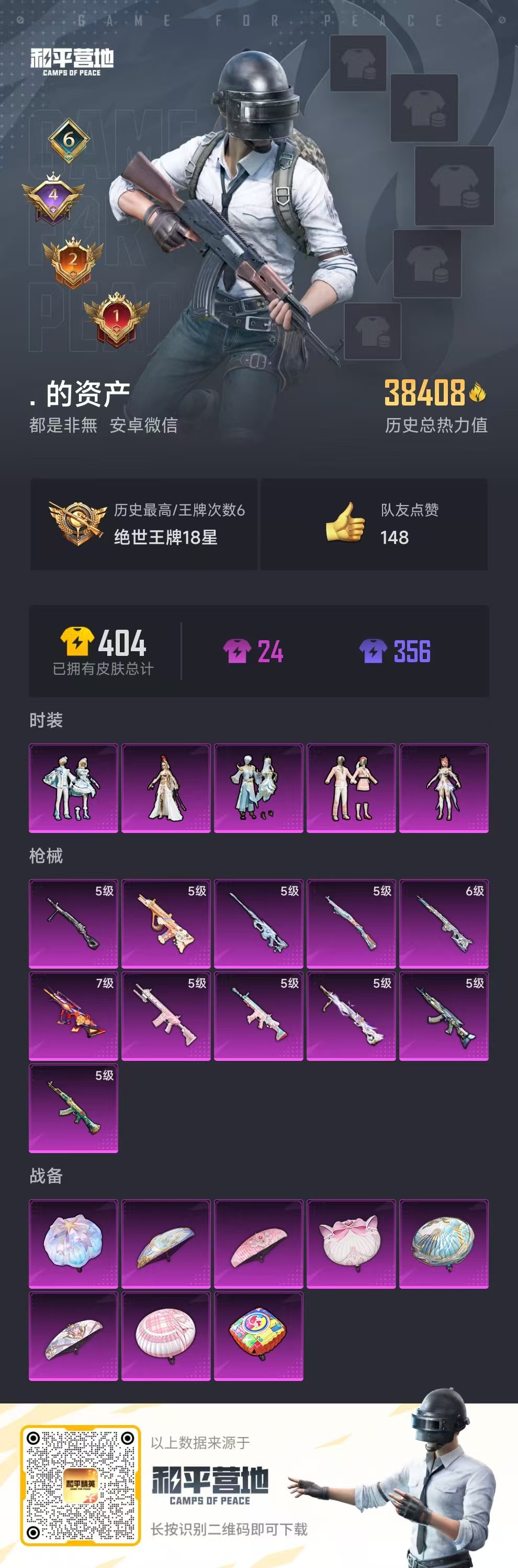 HPSJ4130930和平精英账号详情图2