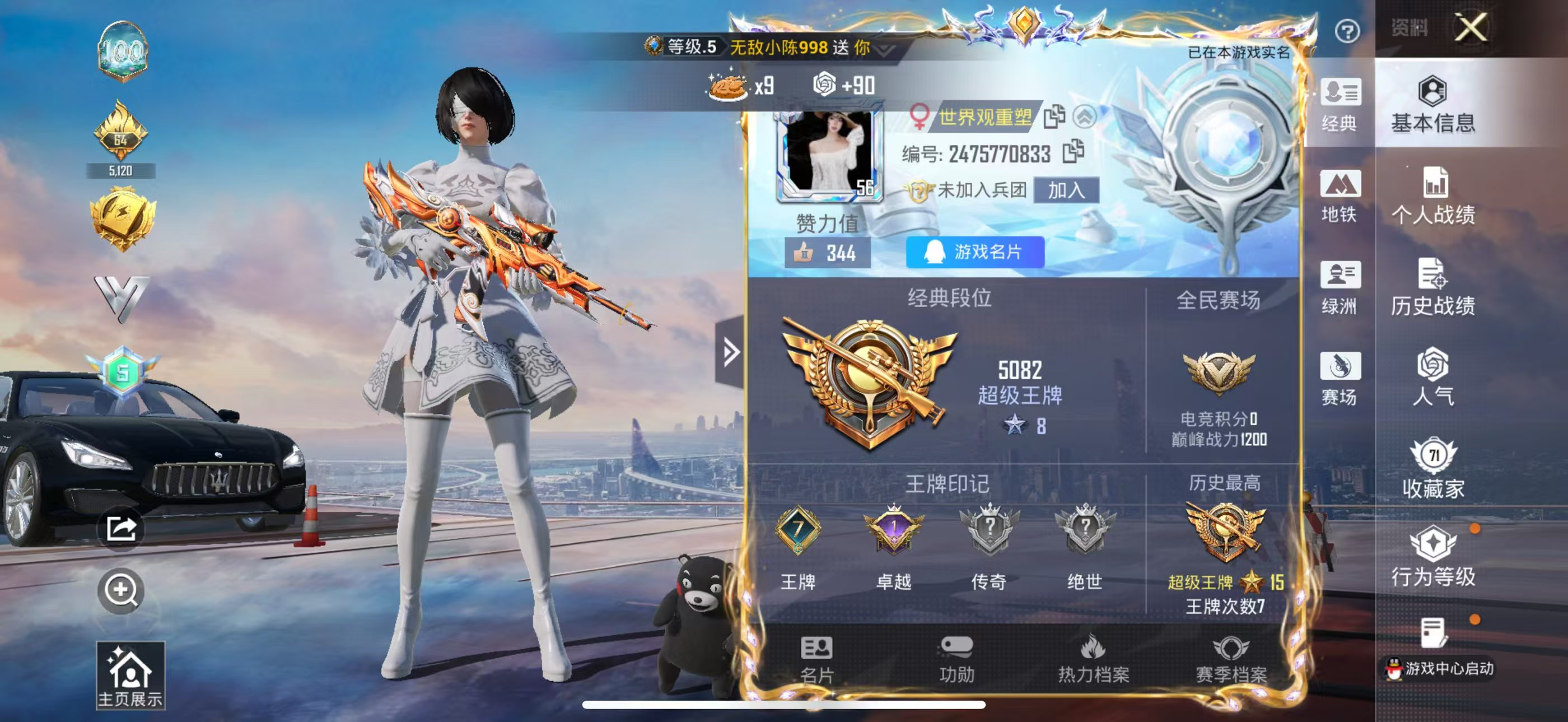 HPSJ4132720和平精英账号详情图3