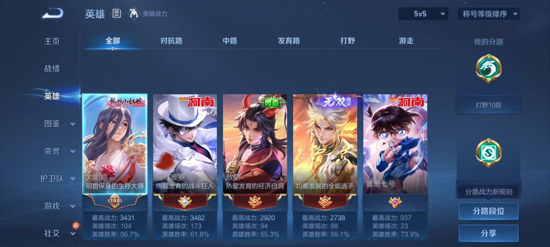 WZCMW4249614王者荣耀账号详情图5