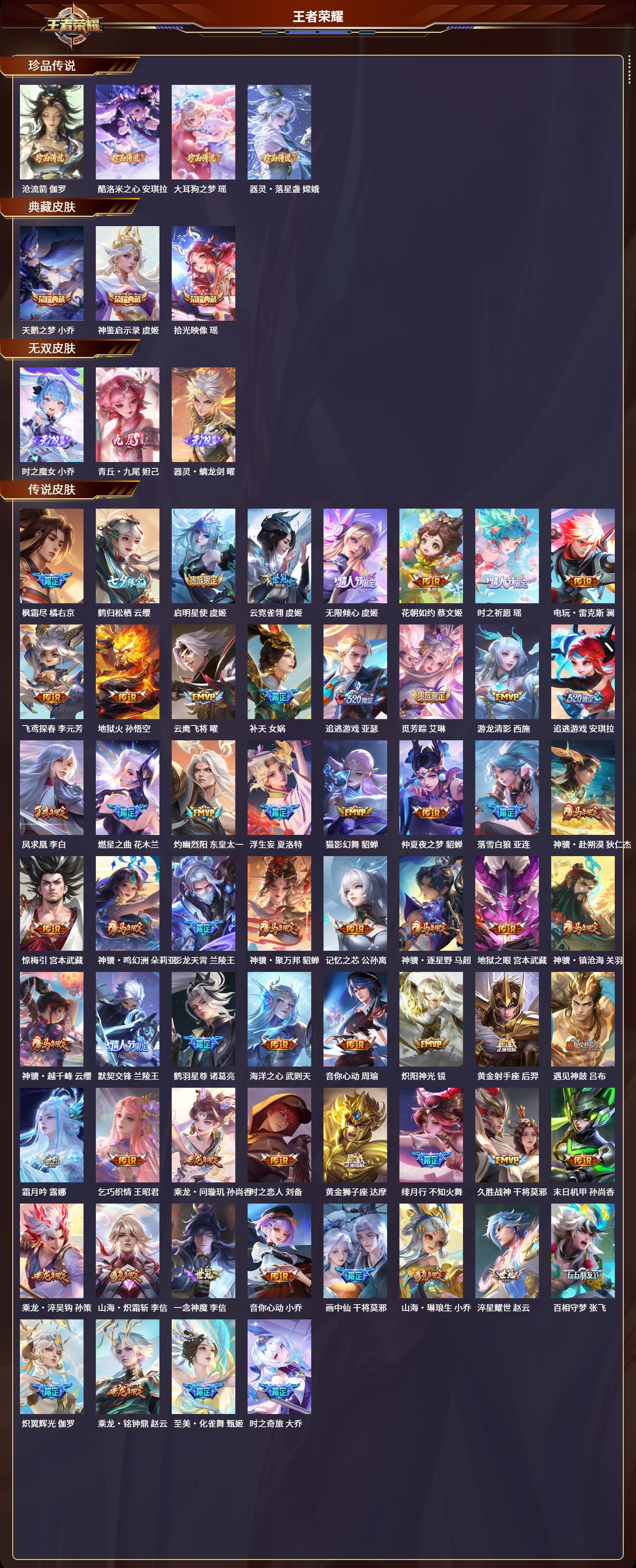 WZLX4241283王者荣耀账号详情图2 WZLX4241283王者荣耀账号详情图2