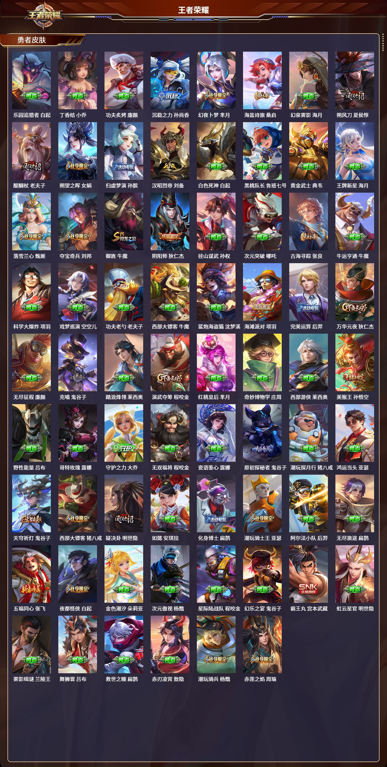 WZLX4241283王者荣耀账号详情图6 WZLX4241283王者荣耀账号详情图6