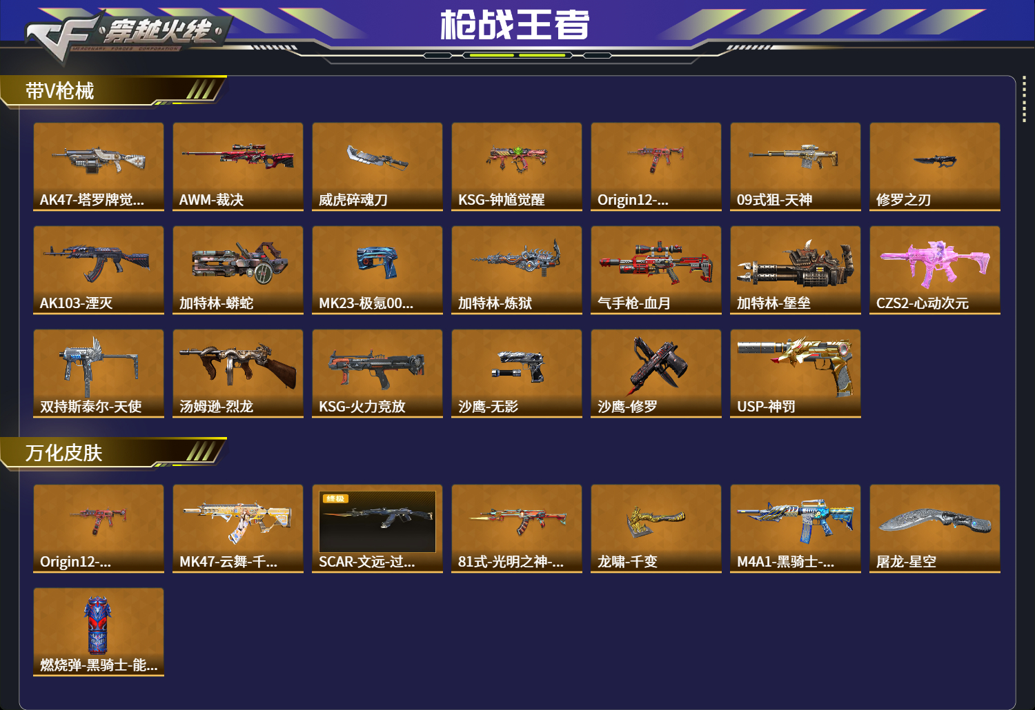 CFMFFWY42216枪战王者账号详情图3