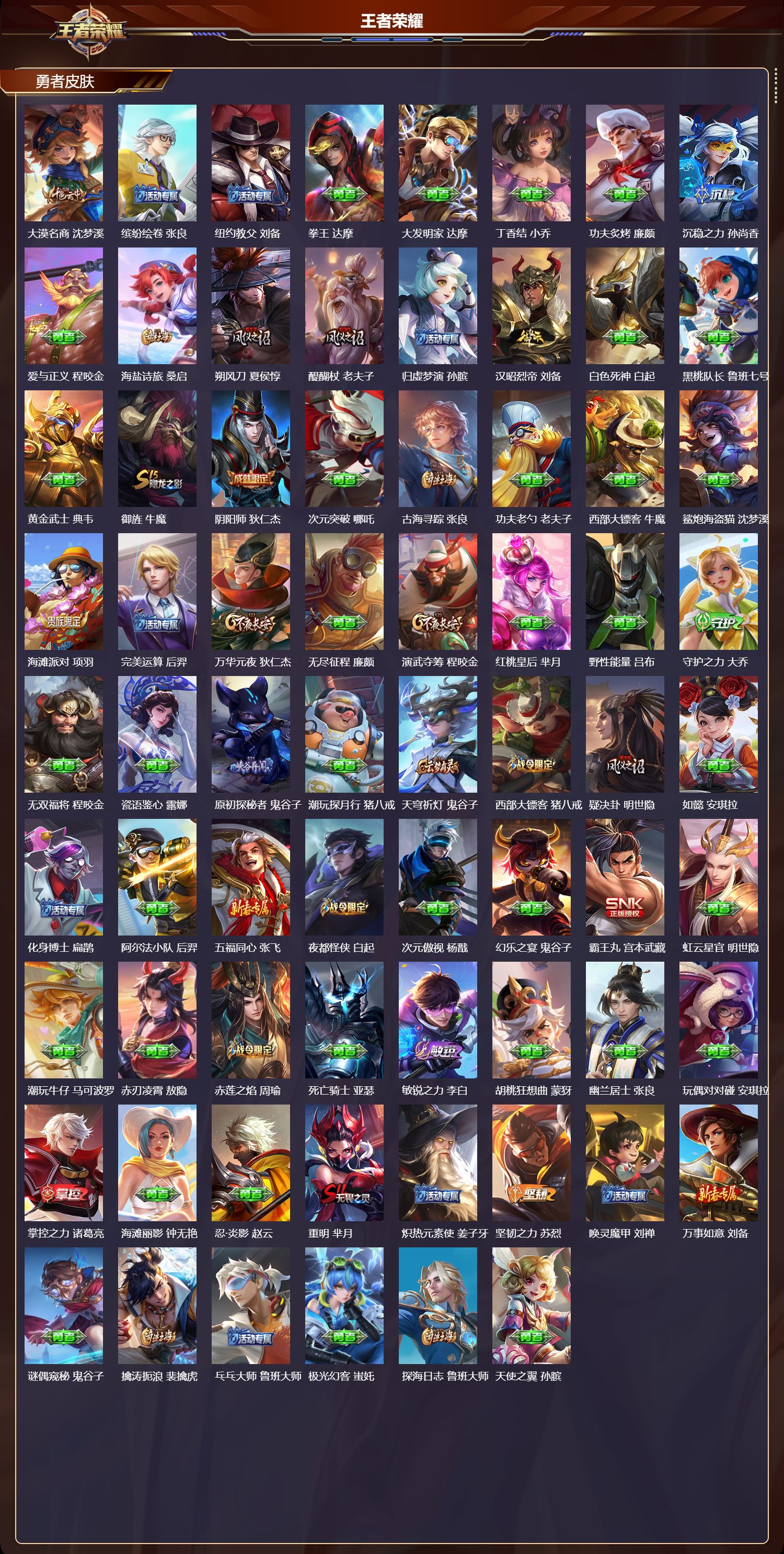 WZMK4241448王者荣耀账号详情图3