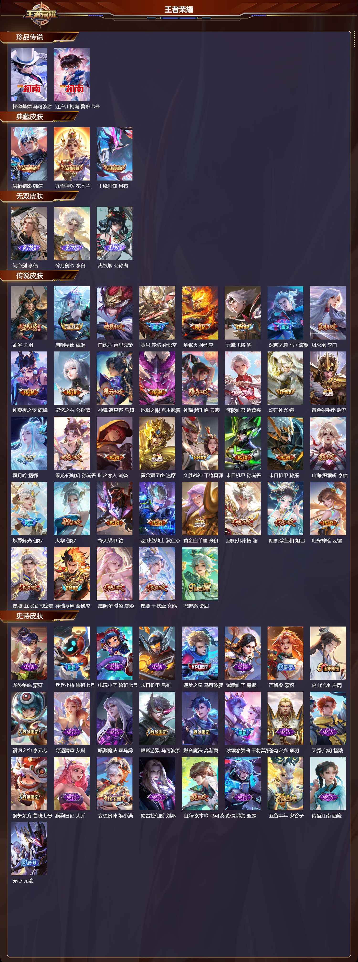 WZQM4241412王者荣耀账号详情图2