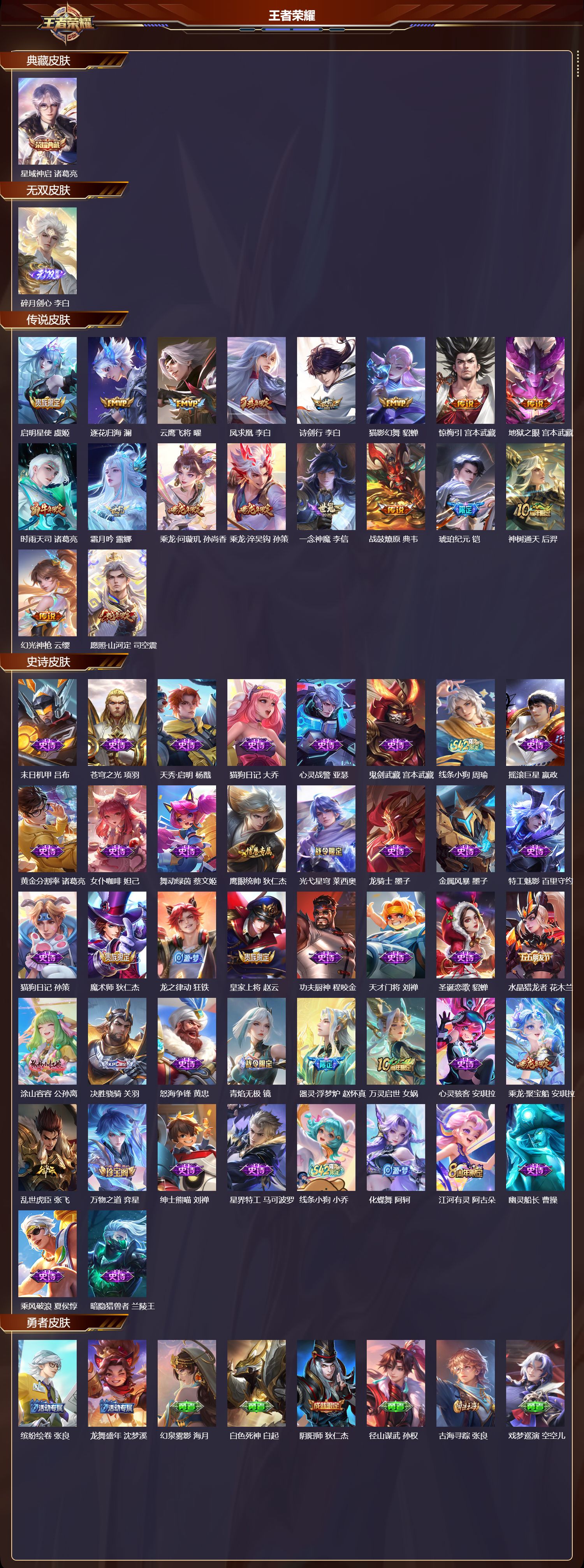 WZMK4241366王者荣耀账号详情图2