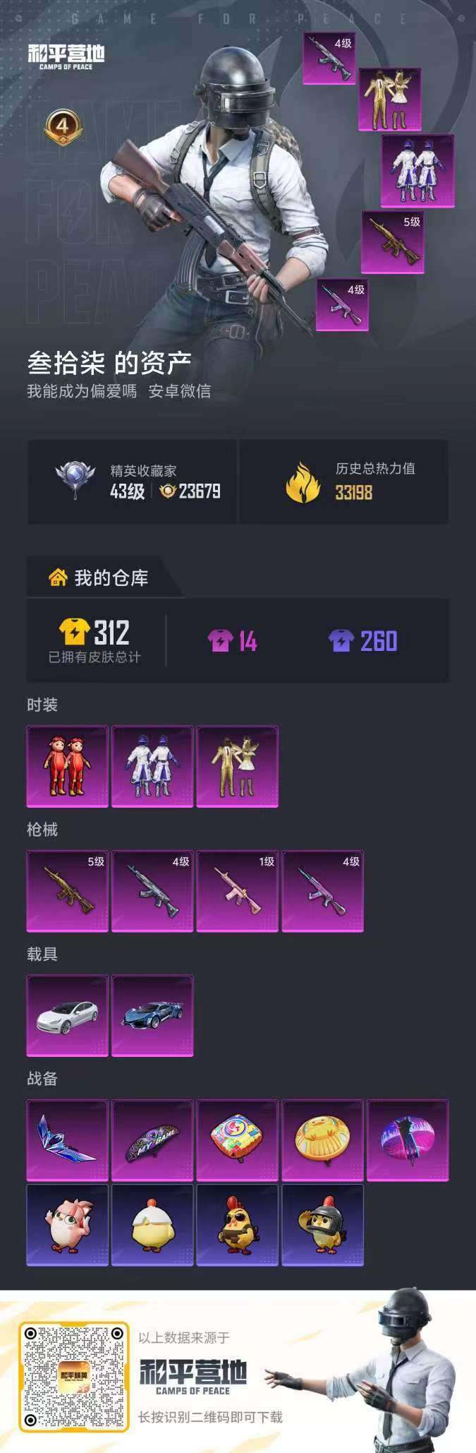 HPSJ4109204和平精英账号详情图2