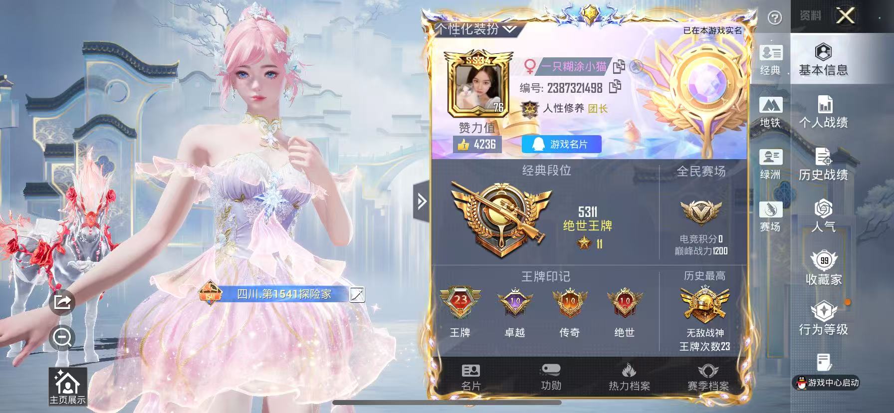 HPSJ4109211和平精英账号详情图3