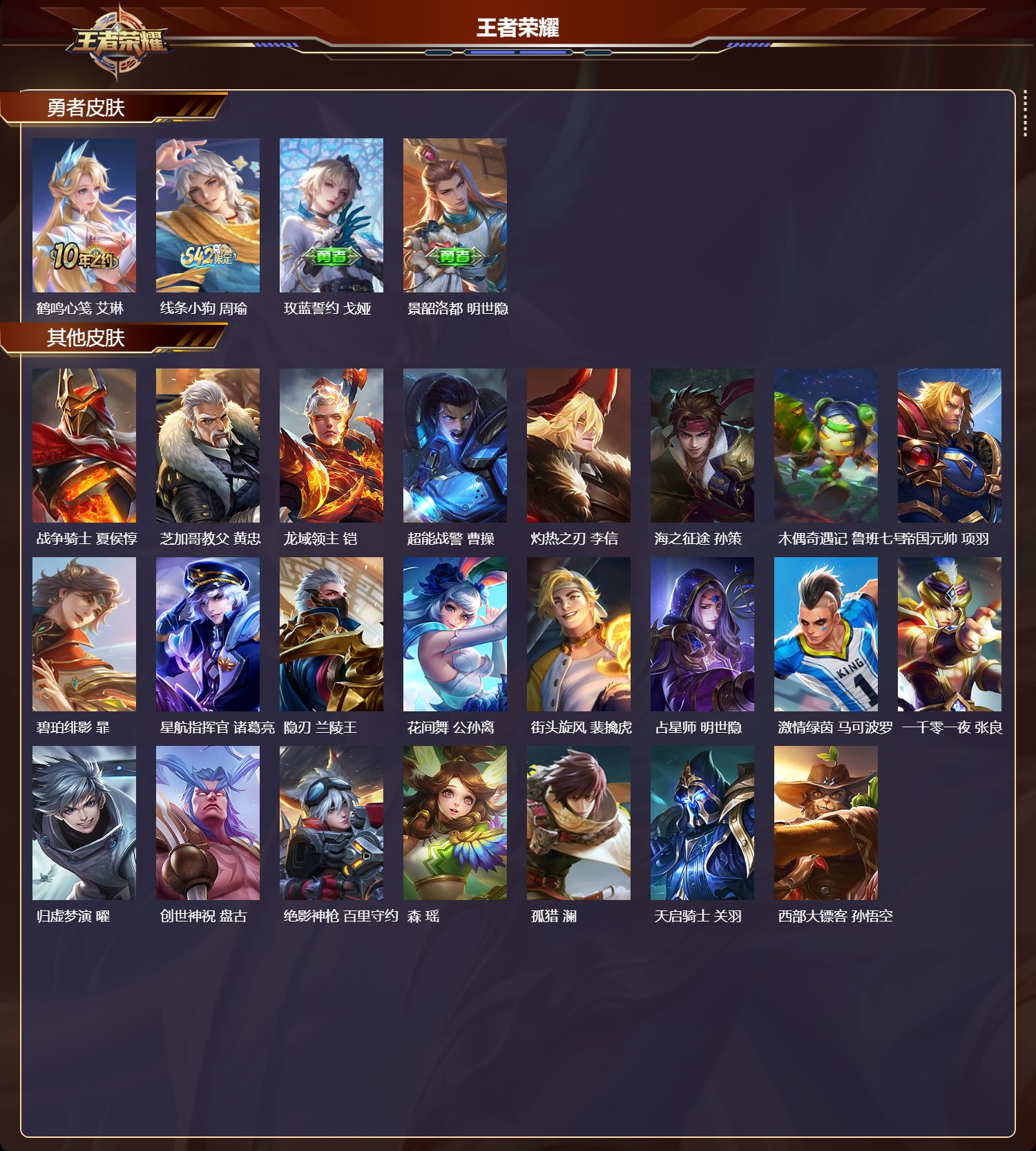 WZMK4200236王者荣耀账号详情图3